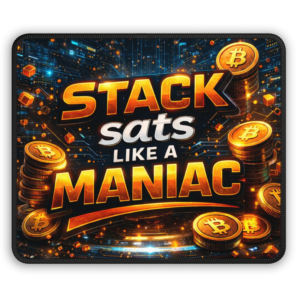 Stack Sats Like a Maniac Full Art Gaming Mouse Pad