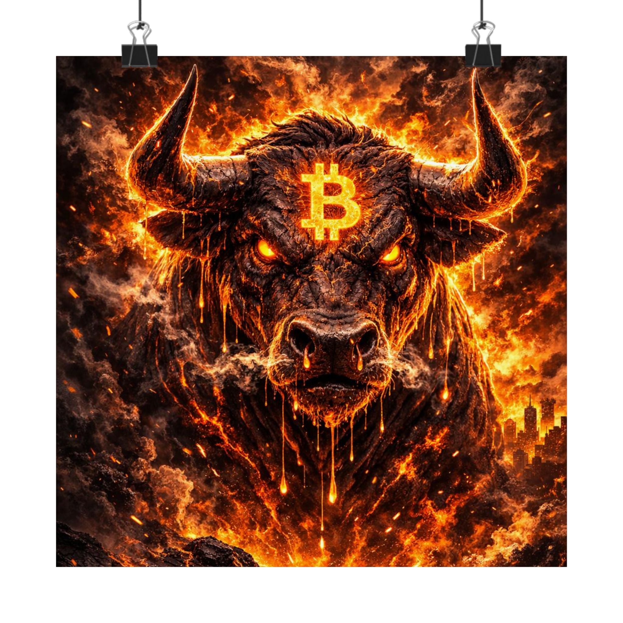 Bitcoin Bull Matte Vertical Posters