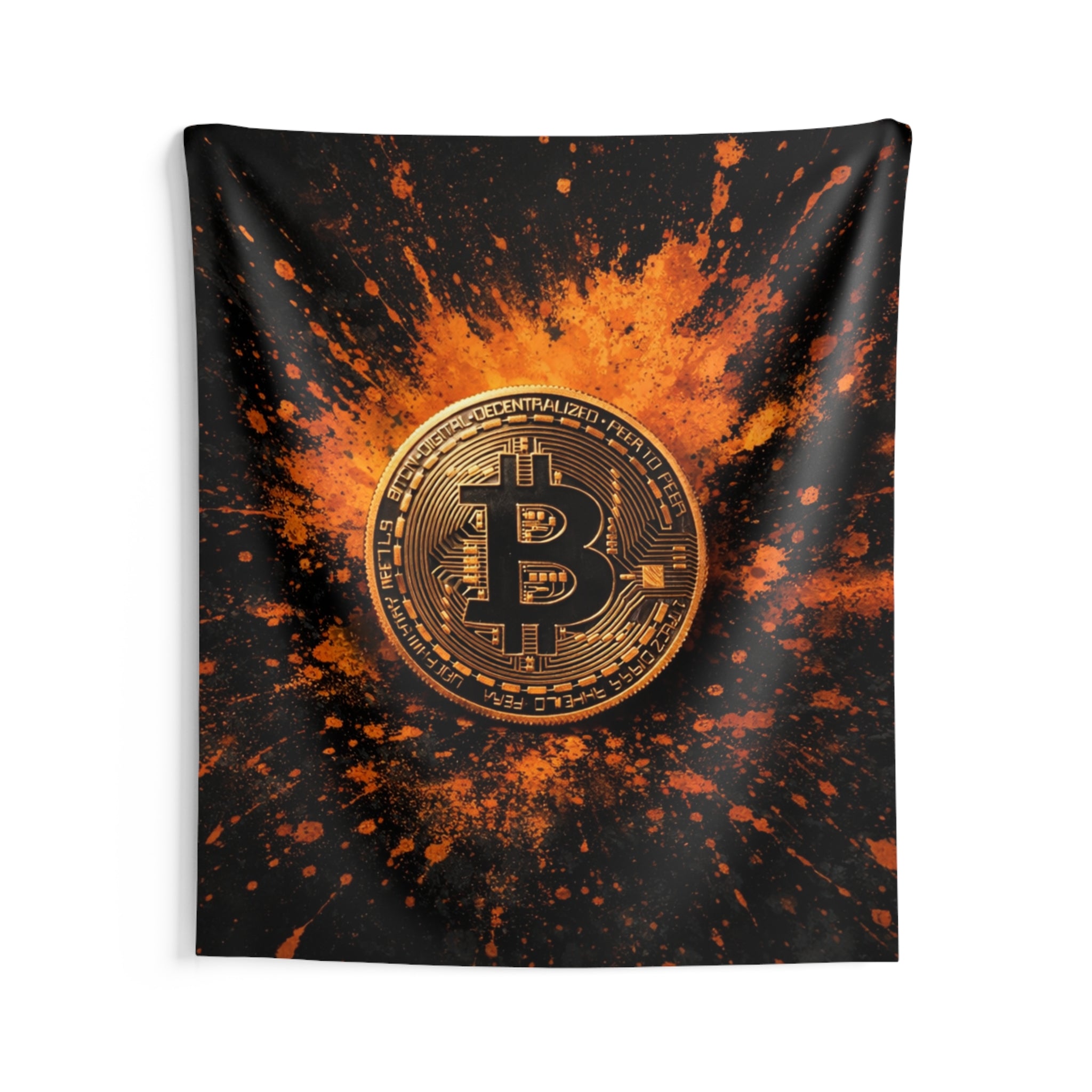 Bitcoin Abstract Indoor Wall Tapestries