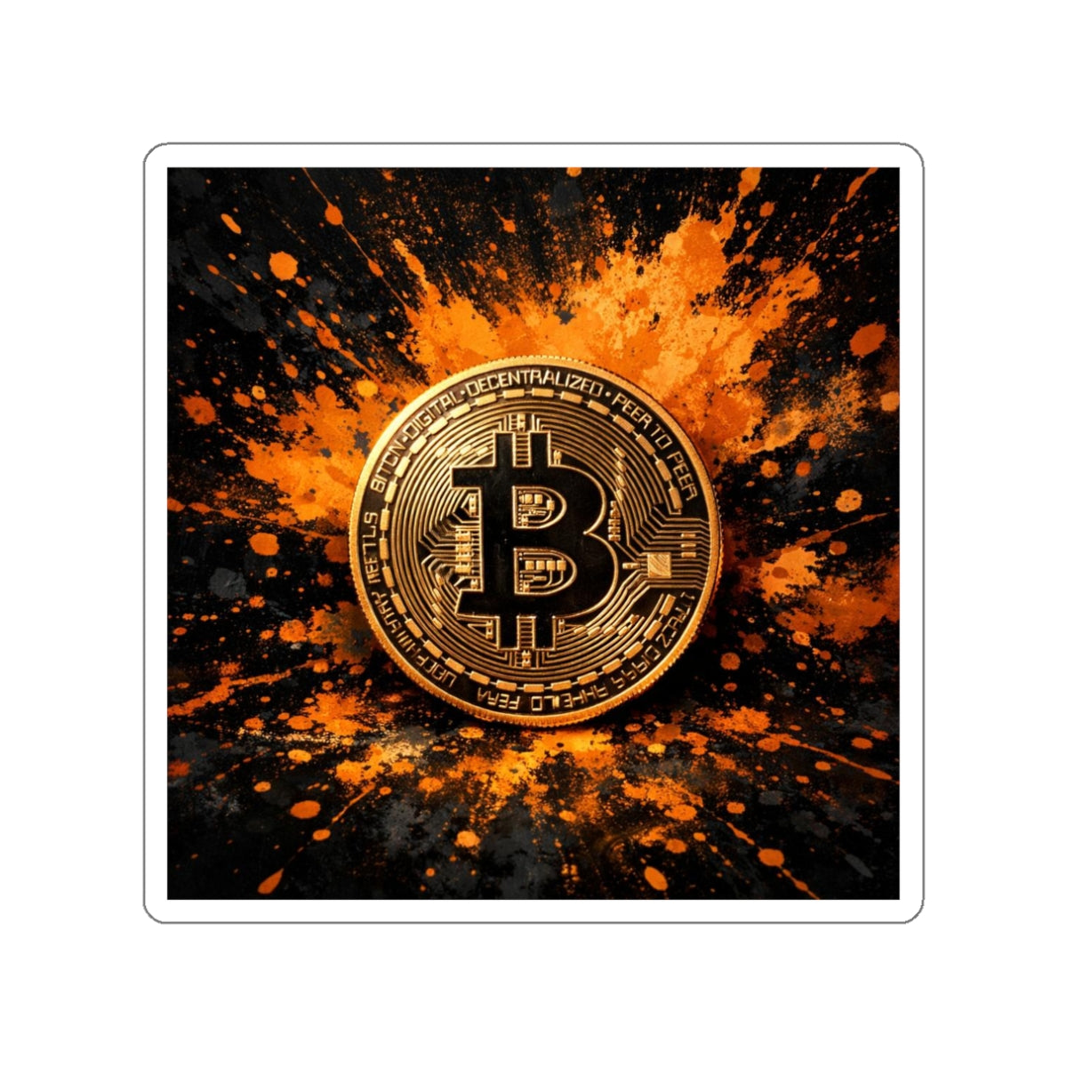 Bitcoin Full Art Die-Cut Stickers