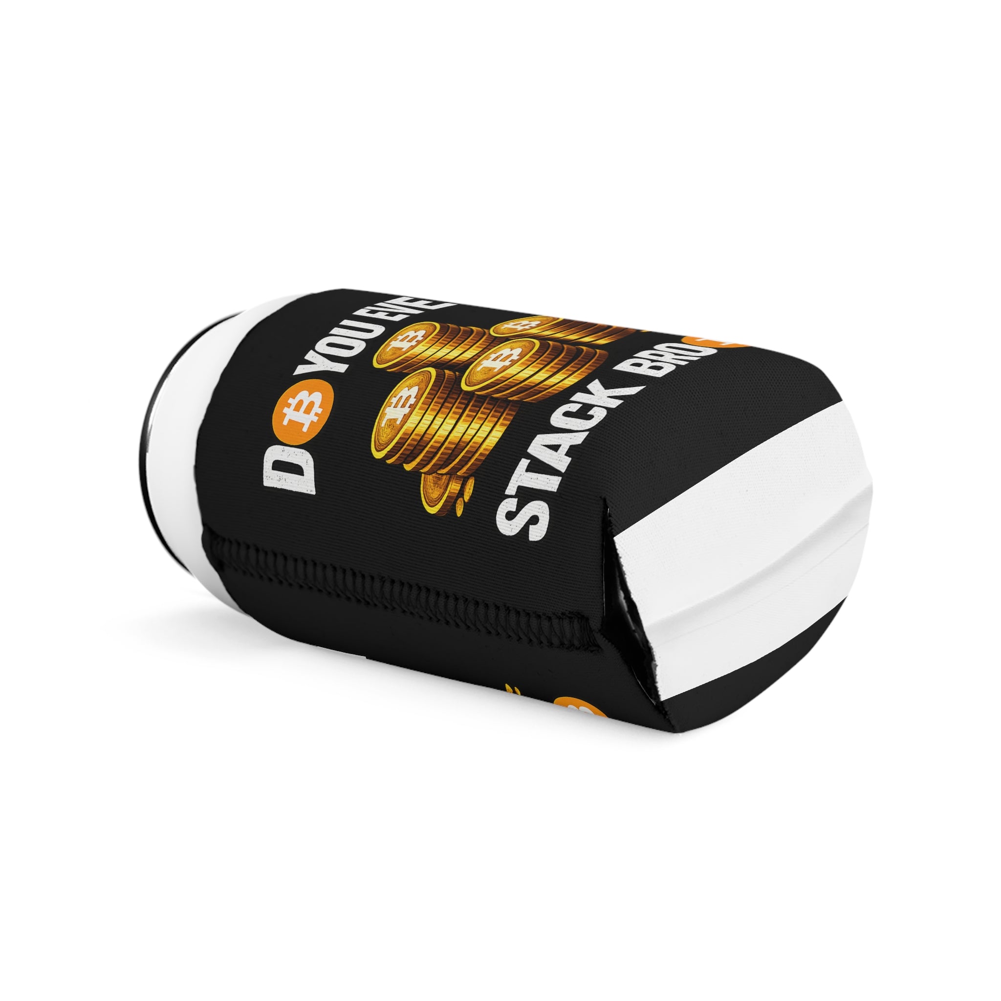 Black Do You Even Stack Bro Can Cooler Sleeve
