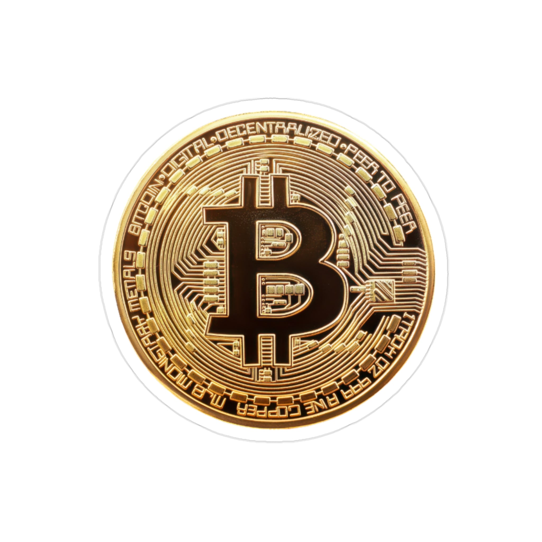 Bitcoin Transparent Outdoor Stickers, Die-Cut, 1pc