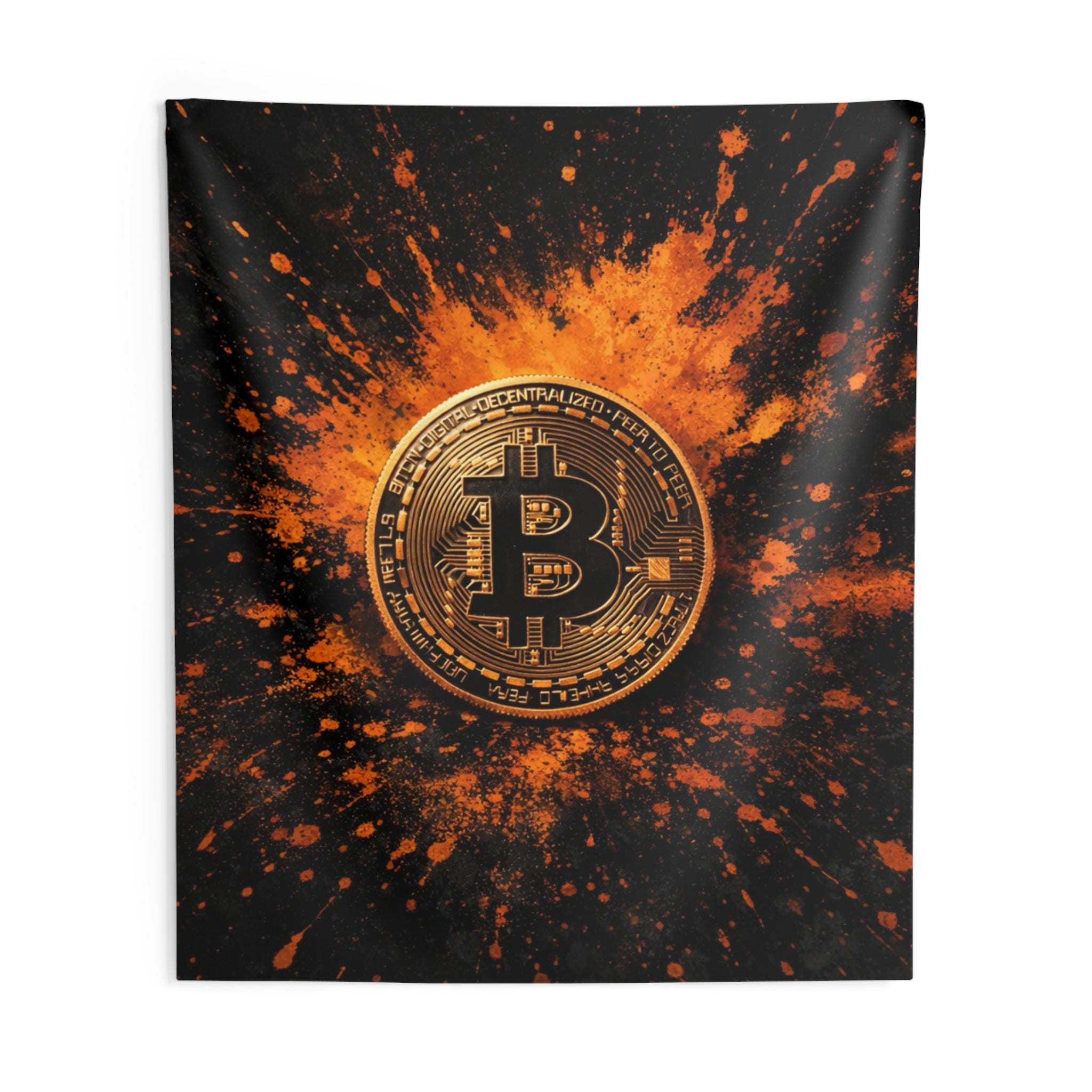 Bitcoin Abstract Indoor Wall Tapestries