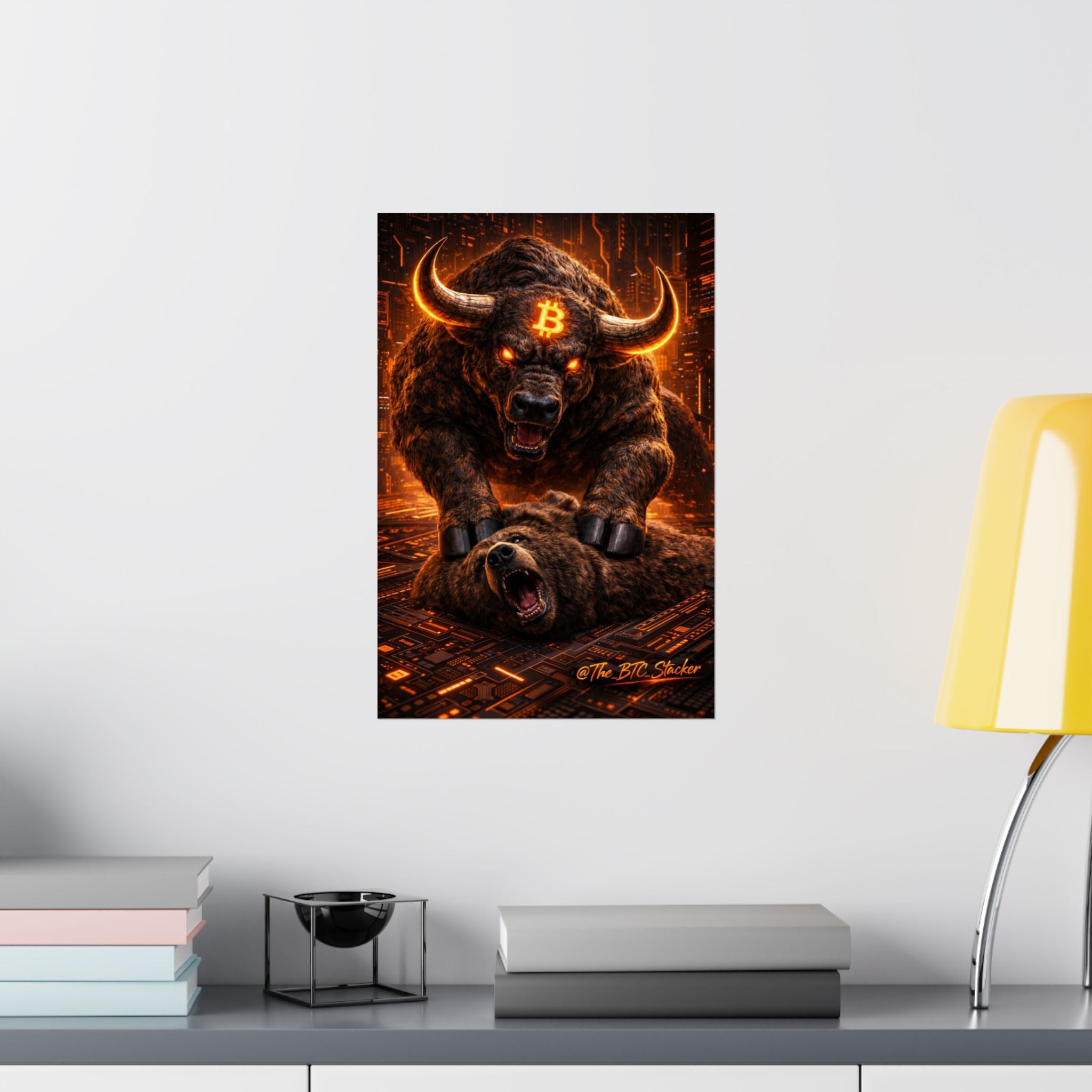 Bulls vs Bears Matte Vertical Posters