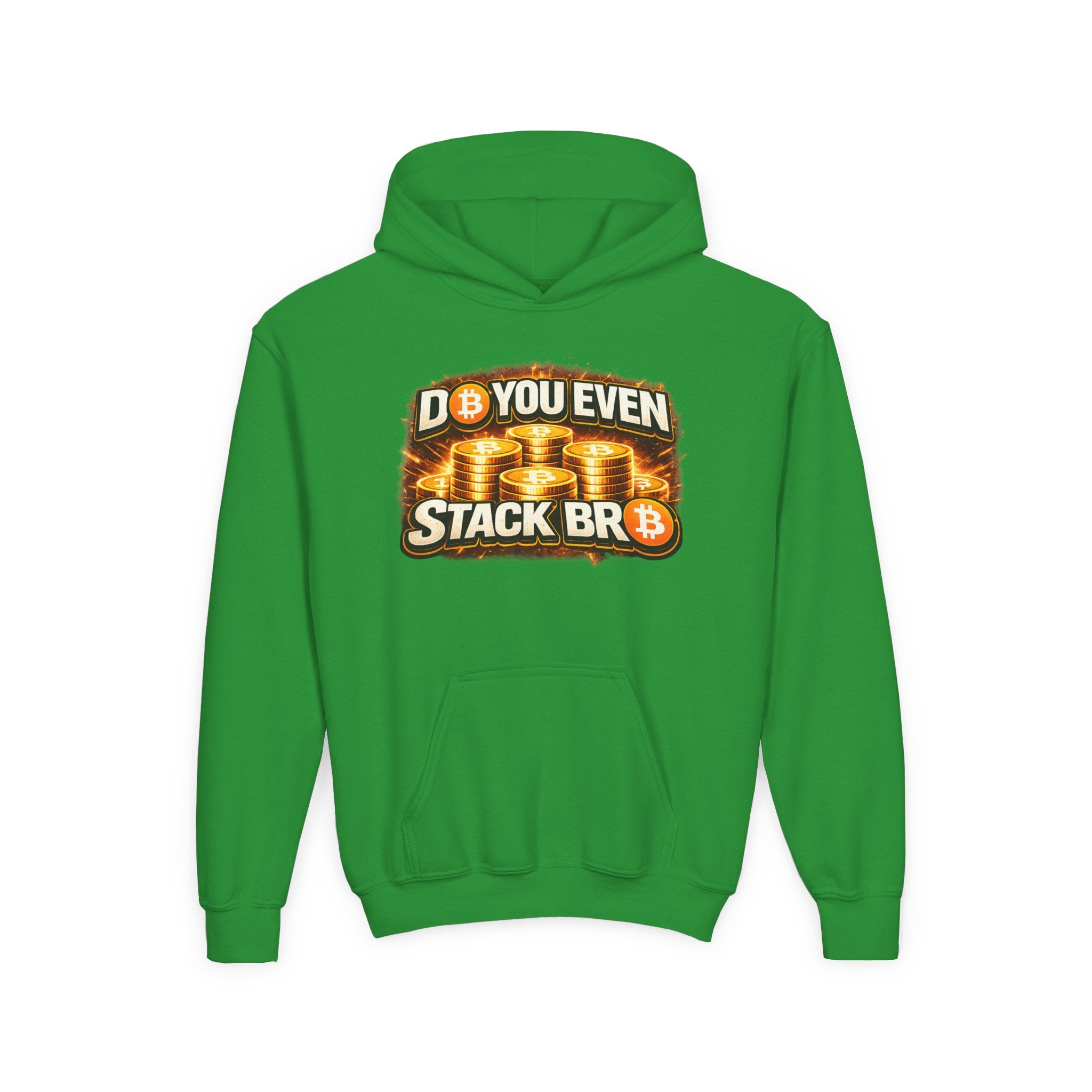 Do You Even Stack Bro Double Sided Youth Heavy Blend Hooded Sweatshirt