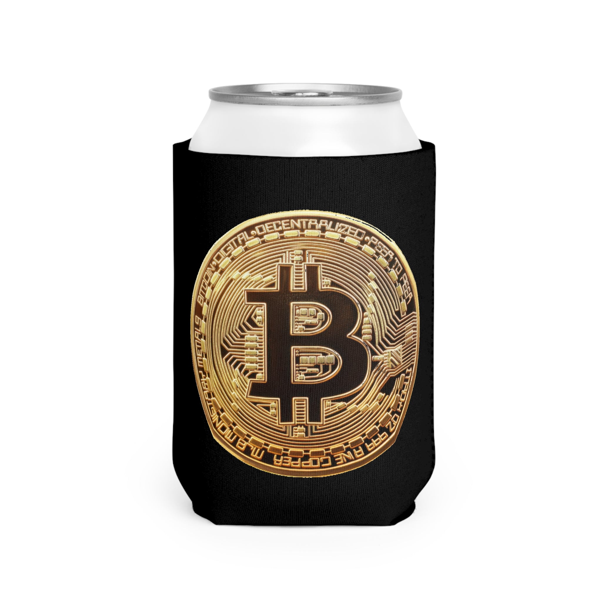 Black Bitcoin Can Cooler Sleeve