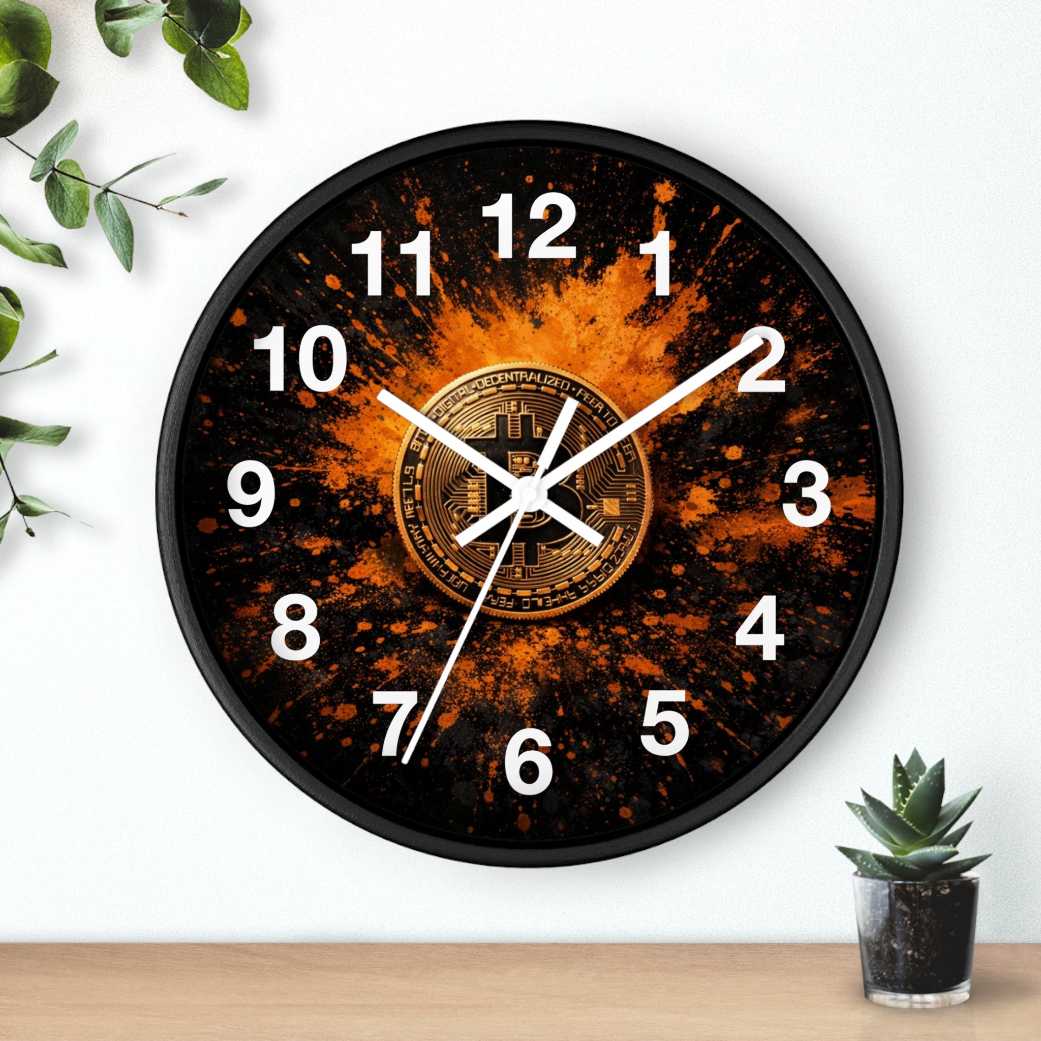 Bitcoin Abstract Wall Clock