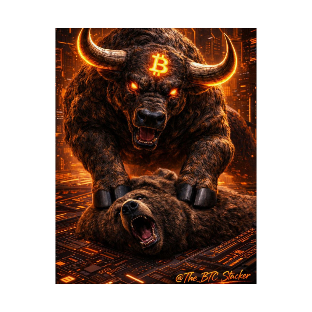 Bulls vs Bears Matte Vertical Posters