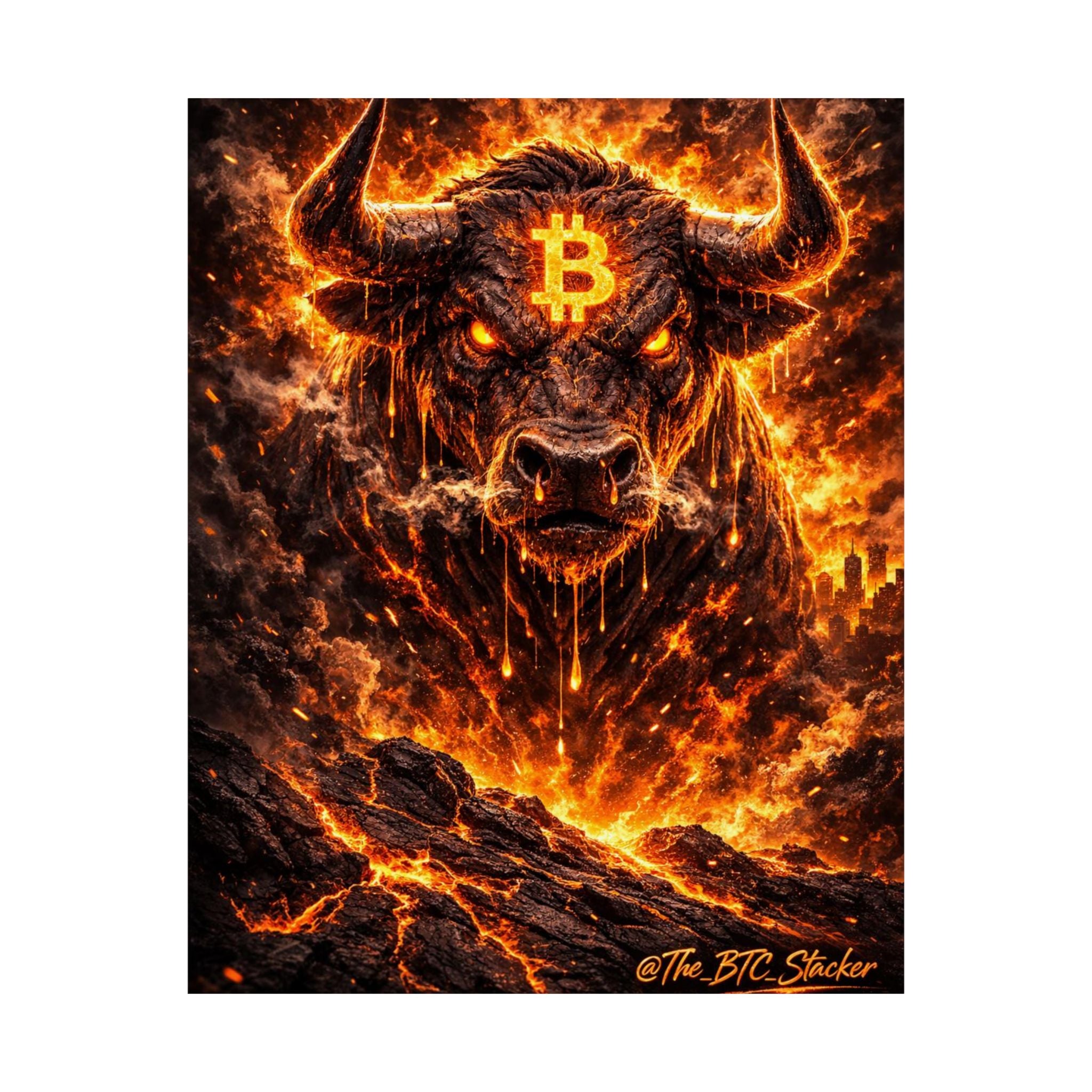 Bitcoin Bull Matte Vertical Posters