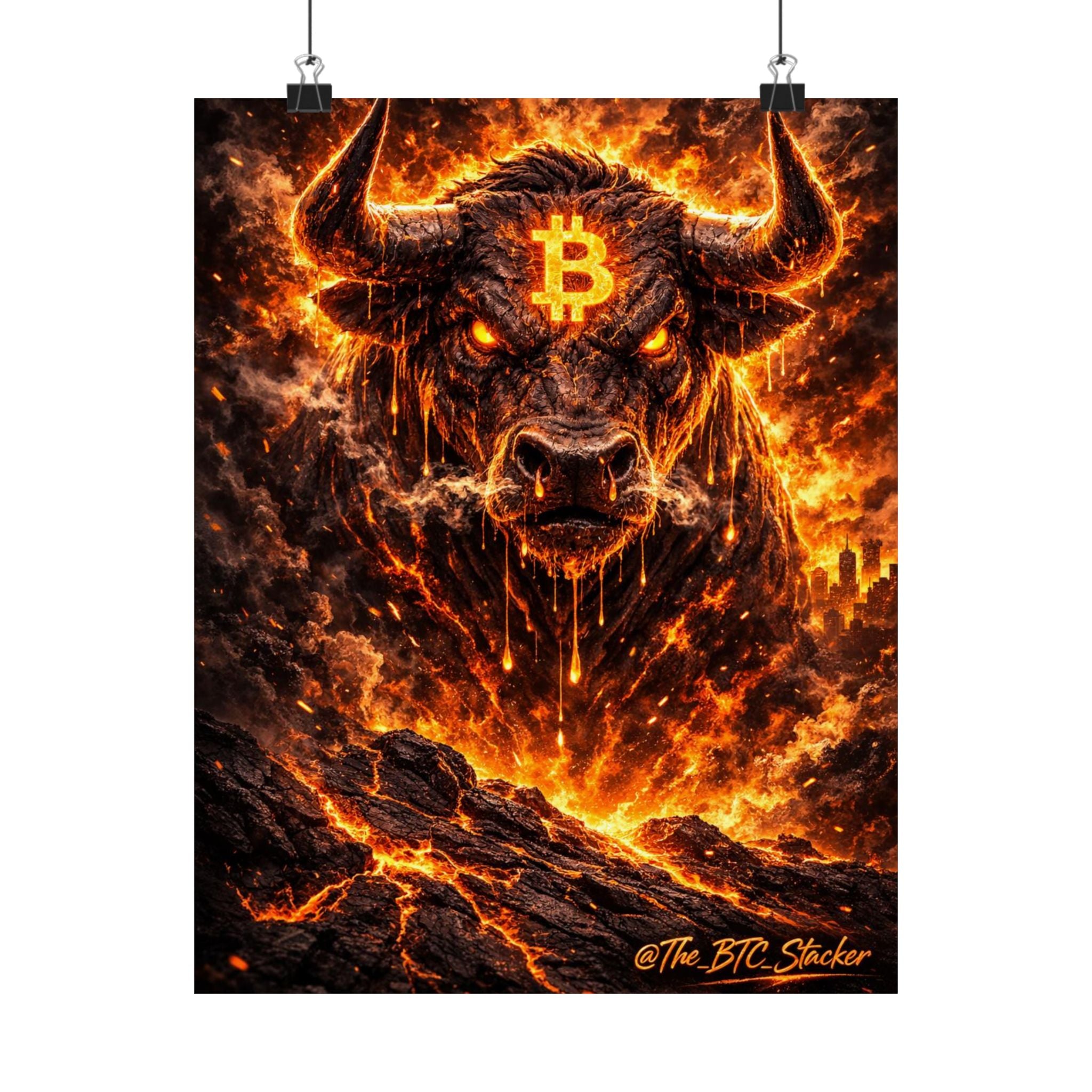 Bitcoin Bull Matte Vertical Posters