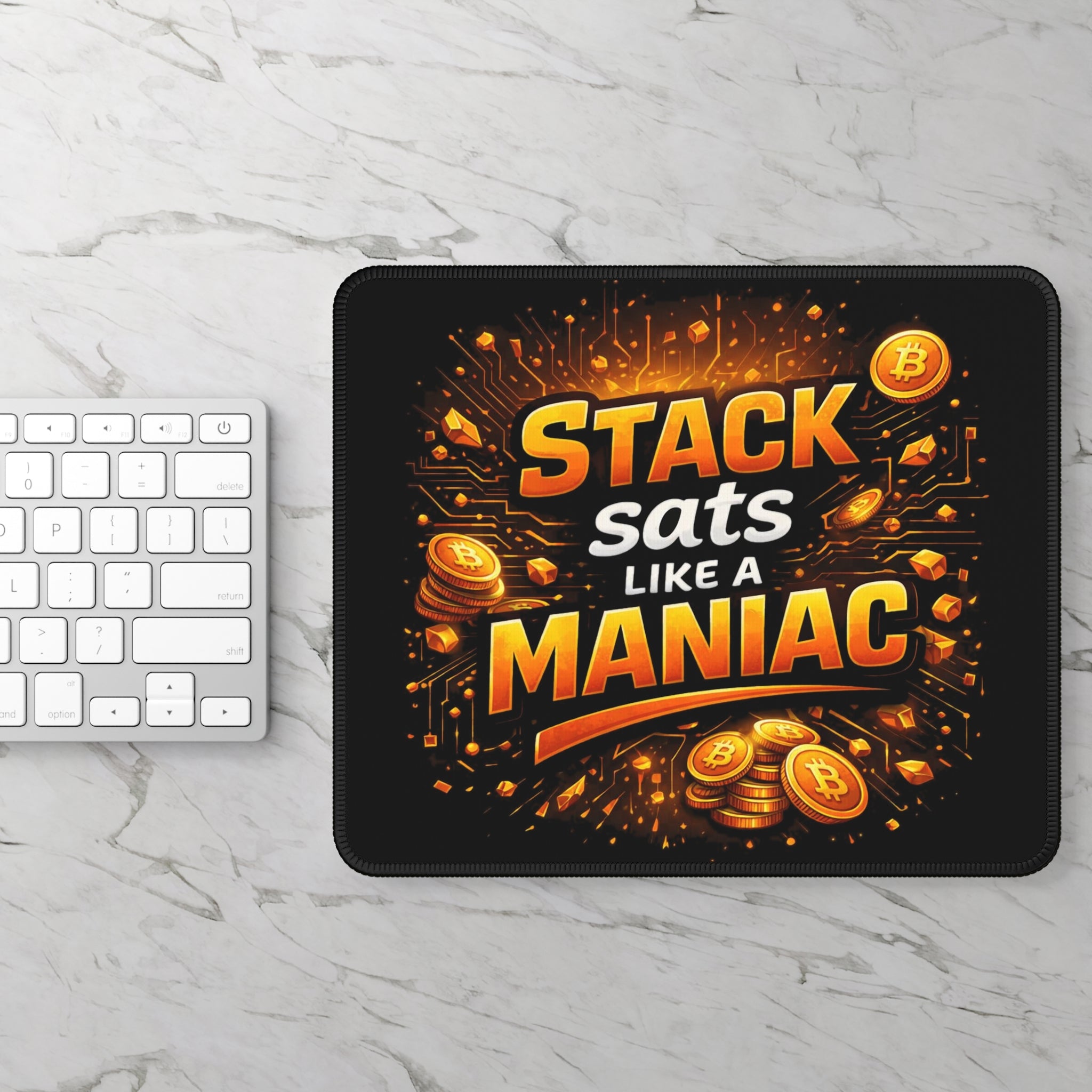 Stack Sats Quote Gaming Mouse Pad