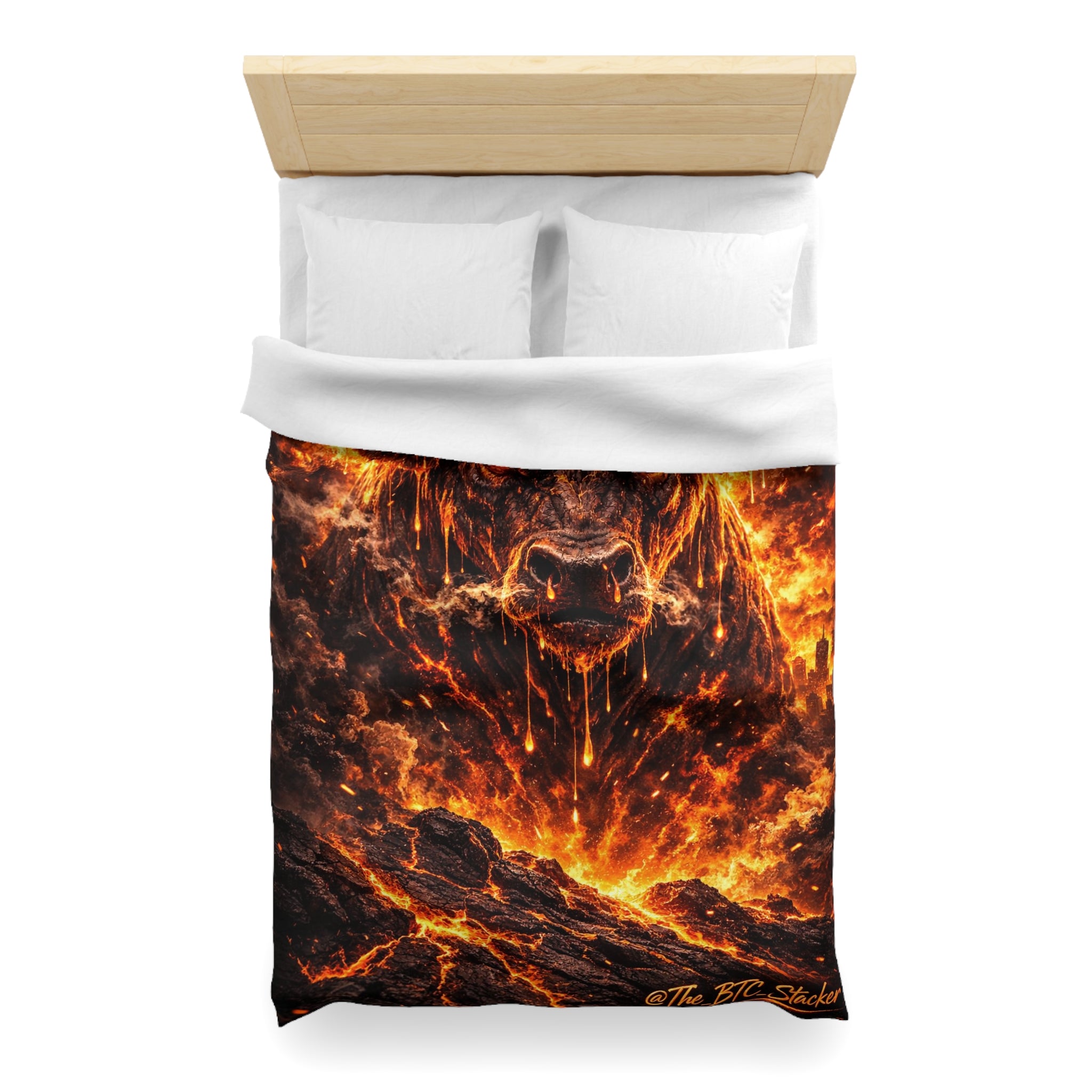 Bitcoin Bull Microfiber Duvet Cover
