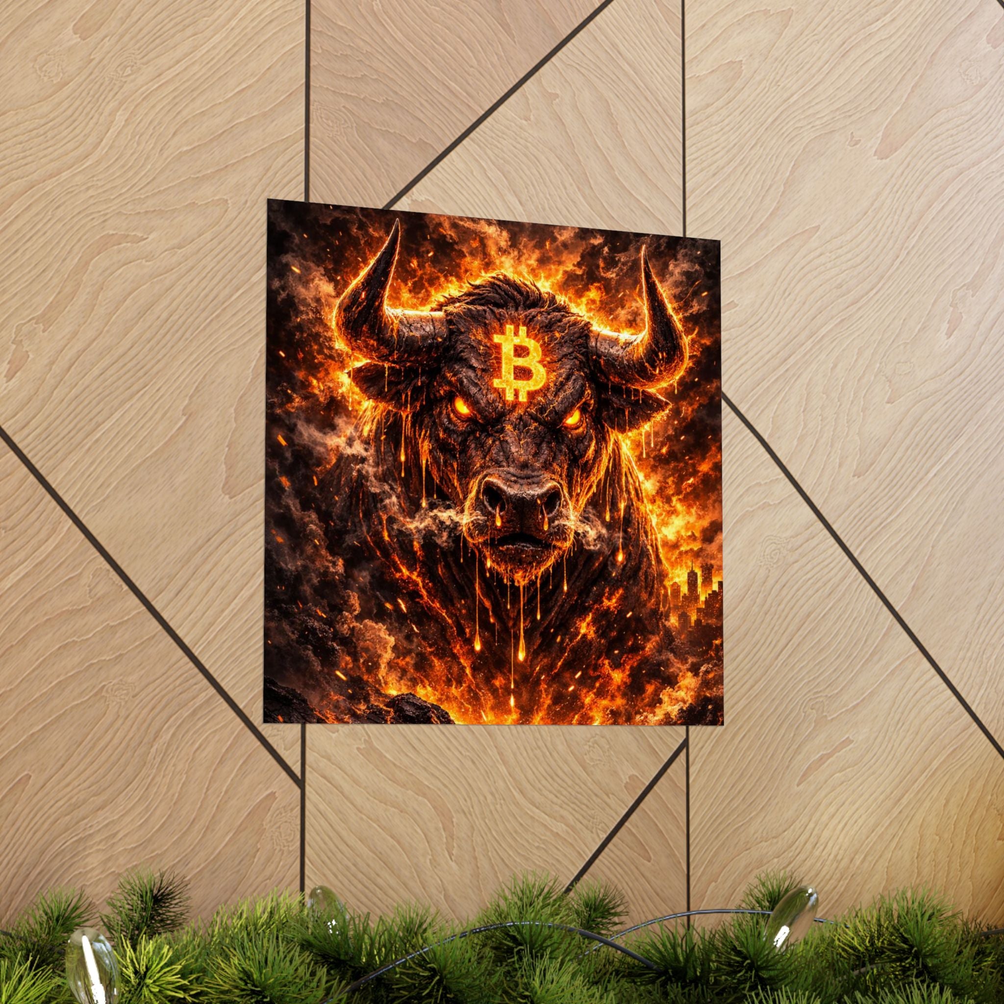 Bitcoin Bull Matte Vertical Posters