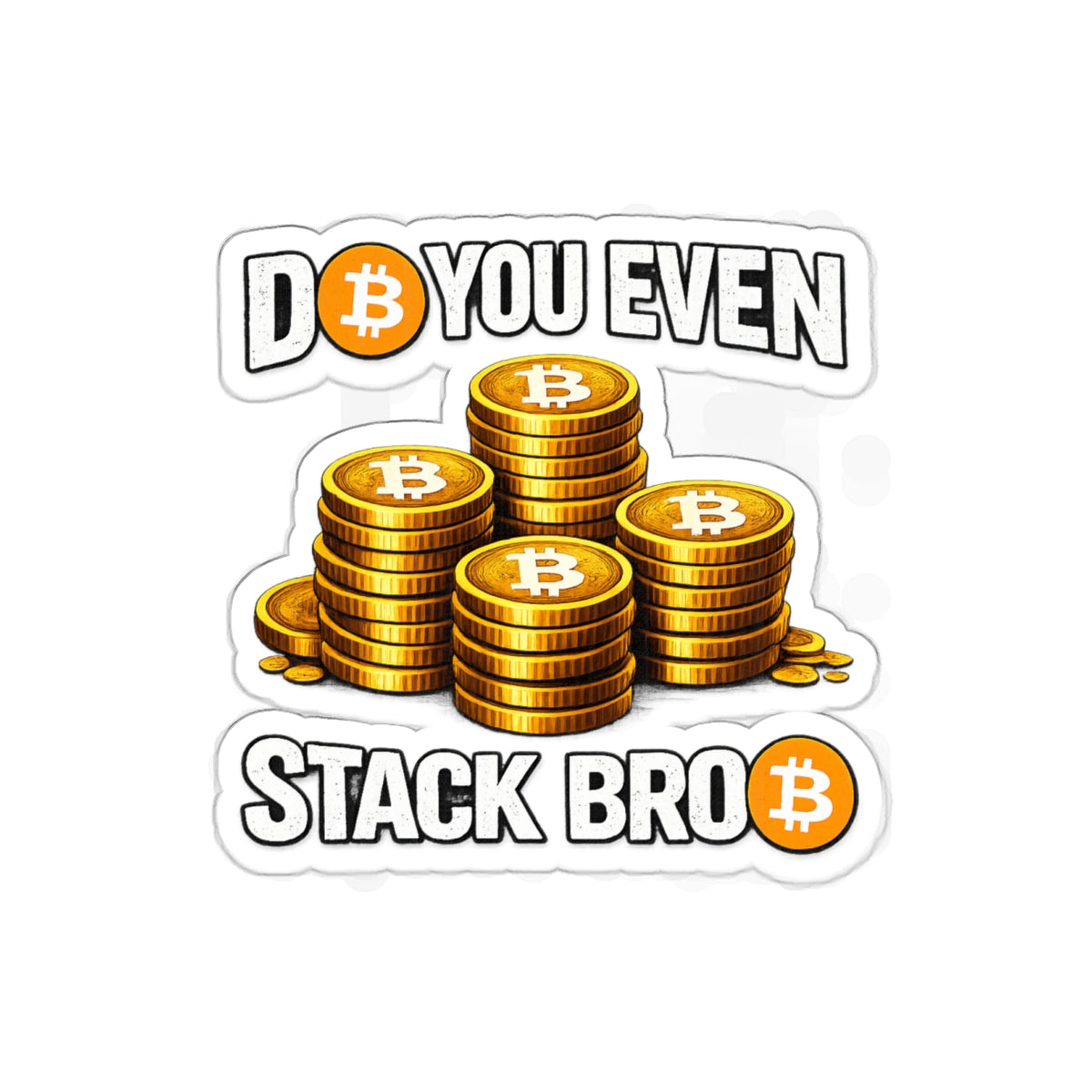 Bitcoin Stack Die-Cut Stickers