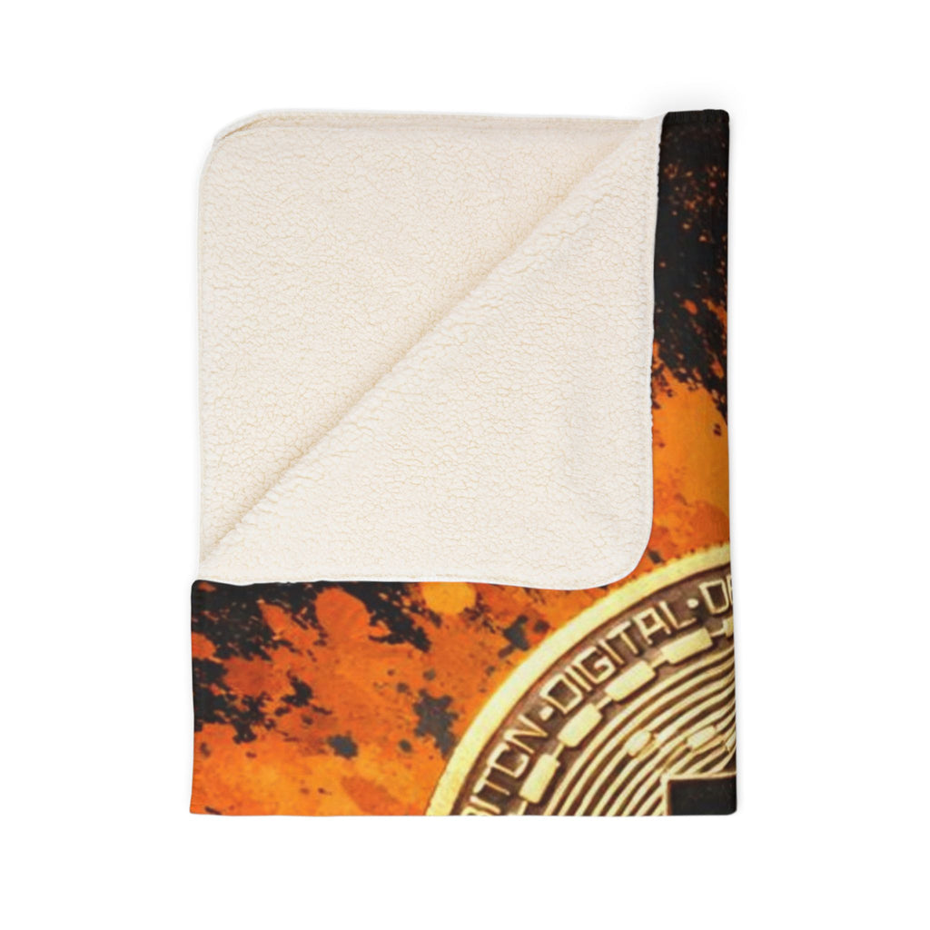 Bitcoin Full Art Fleece Sherpa Blanket