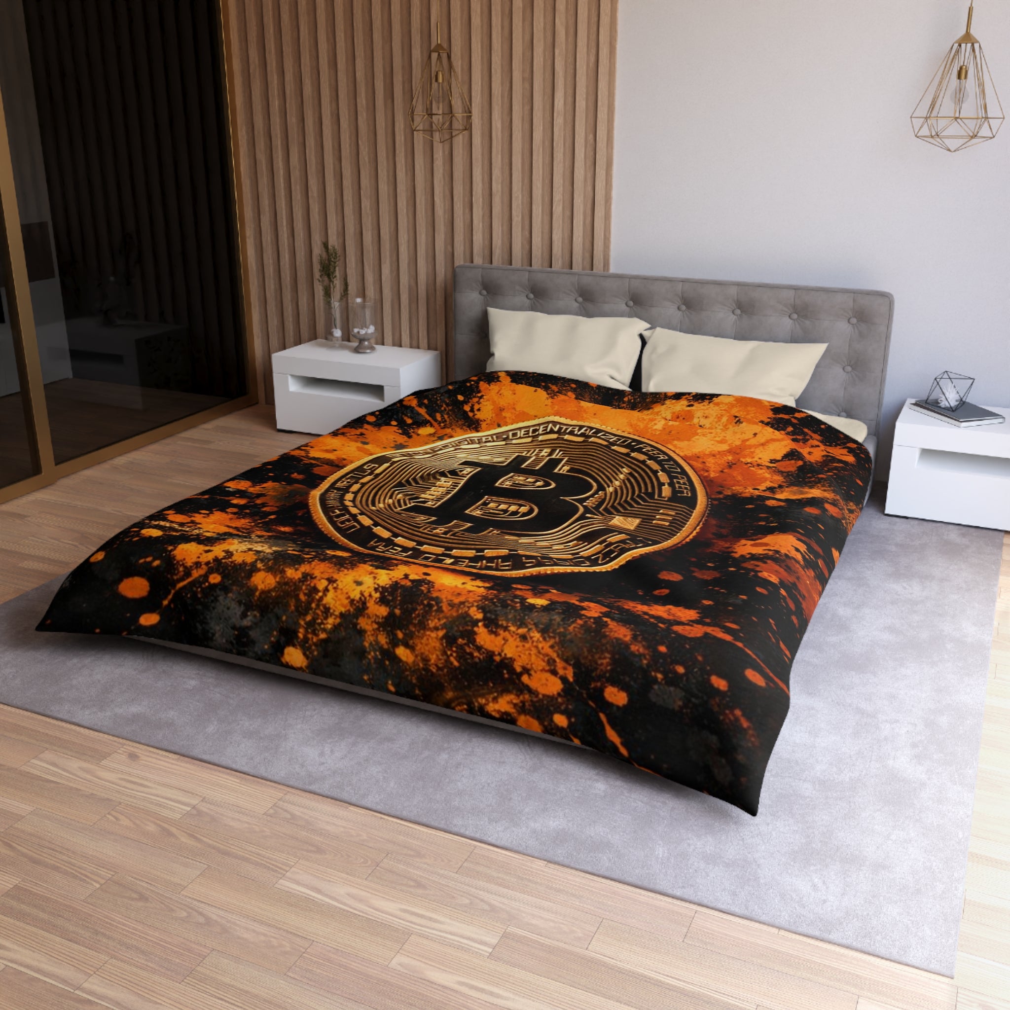 Bitcoin Full Art Microfiber Duvet Cover