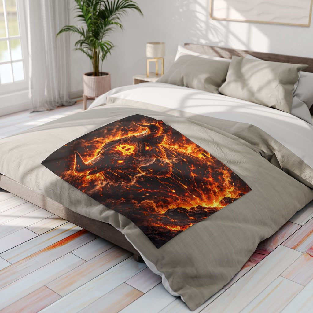 Bitcoin Bull Arctic Fleece Blanket