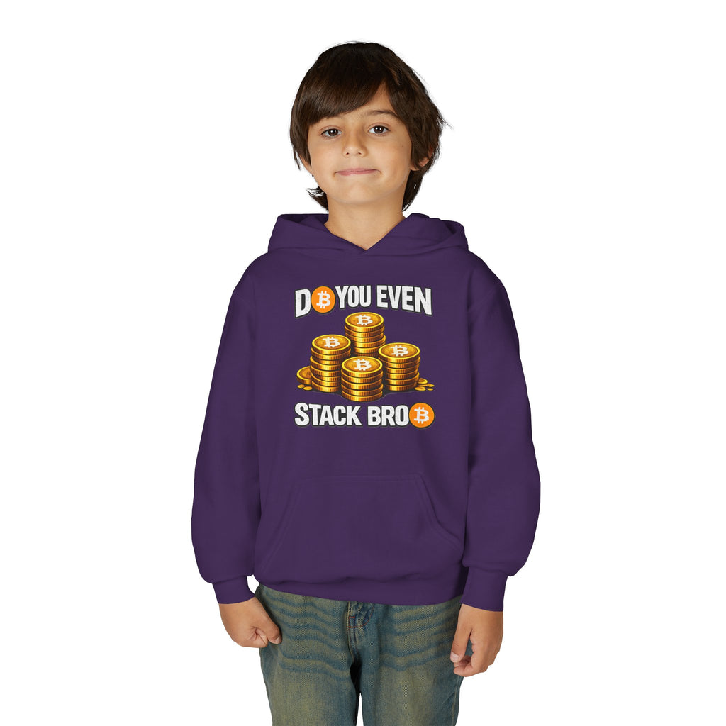 Do You Even Stack Bro Youth Heavy Blend Hooded Sweatshirt