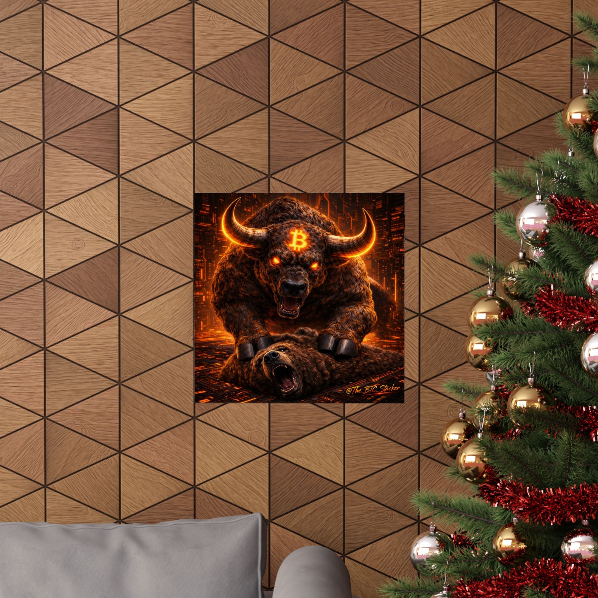 Bulls vs Bears Matte Vertical Posters