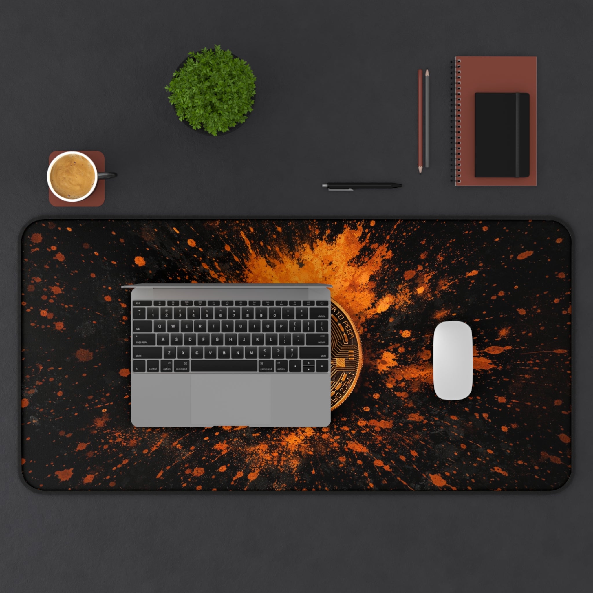 Bitcoin Abstract Desk Mat