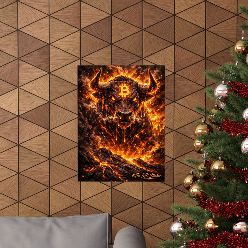Bitcoin Bull Matte Vertical Posters