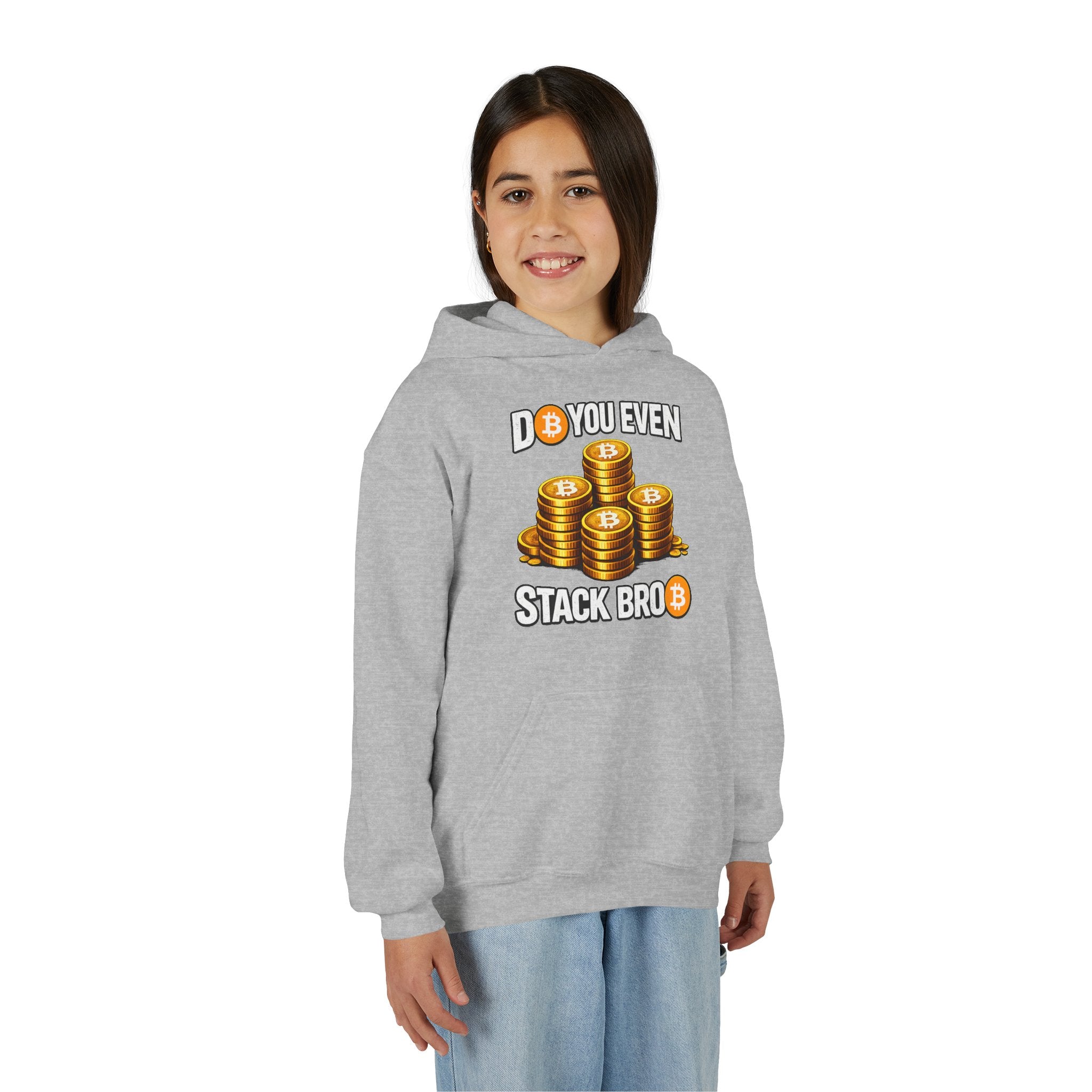 Do You Even Stack Bro Youth Heavy Blend Hooded Sweatshirt