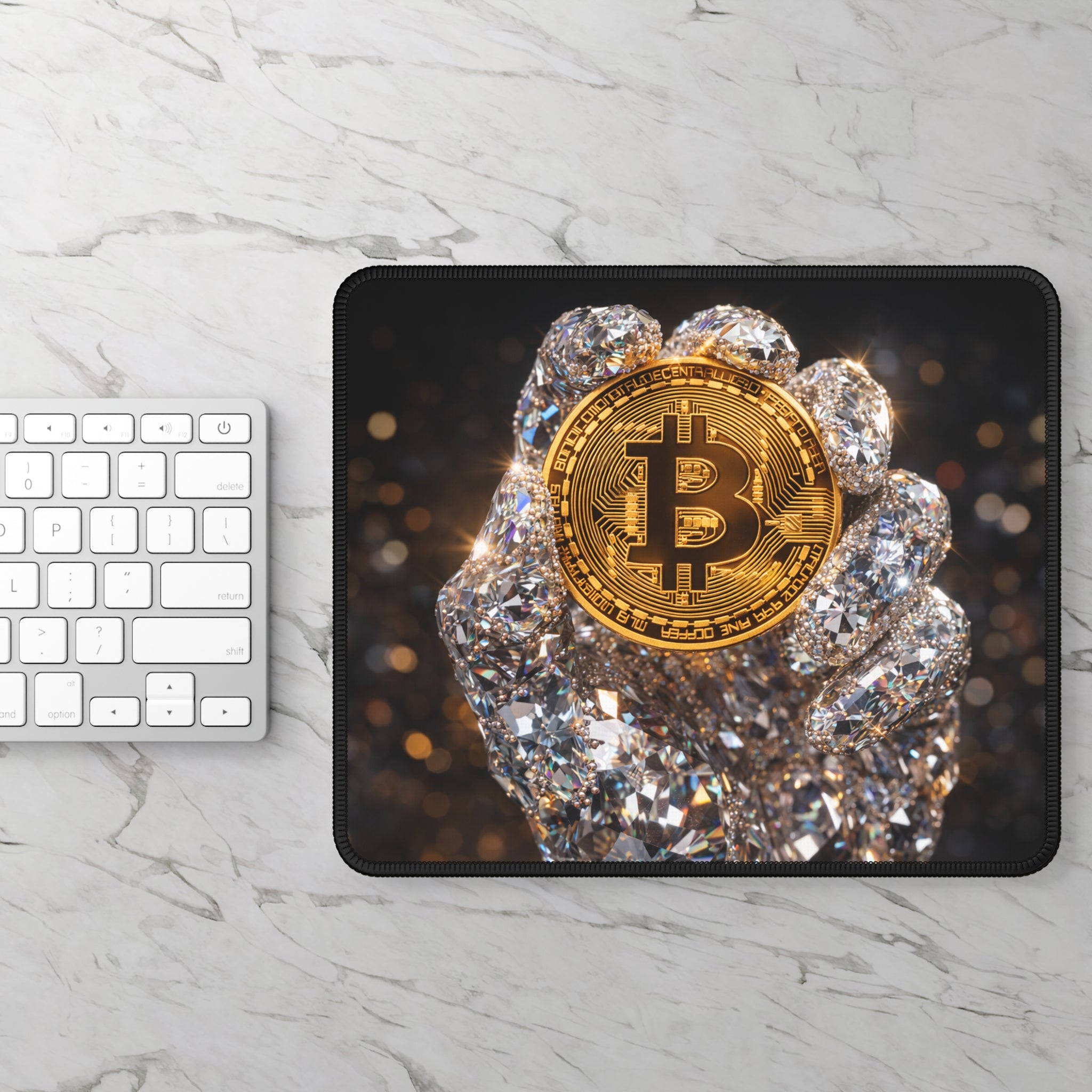 Diamond Hand Bitcoin Gaming Mouse Pad
