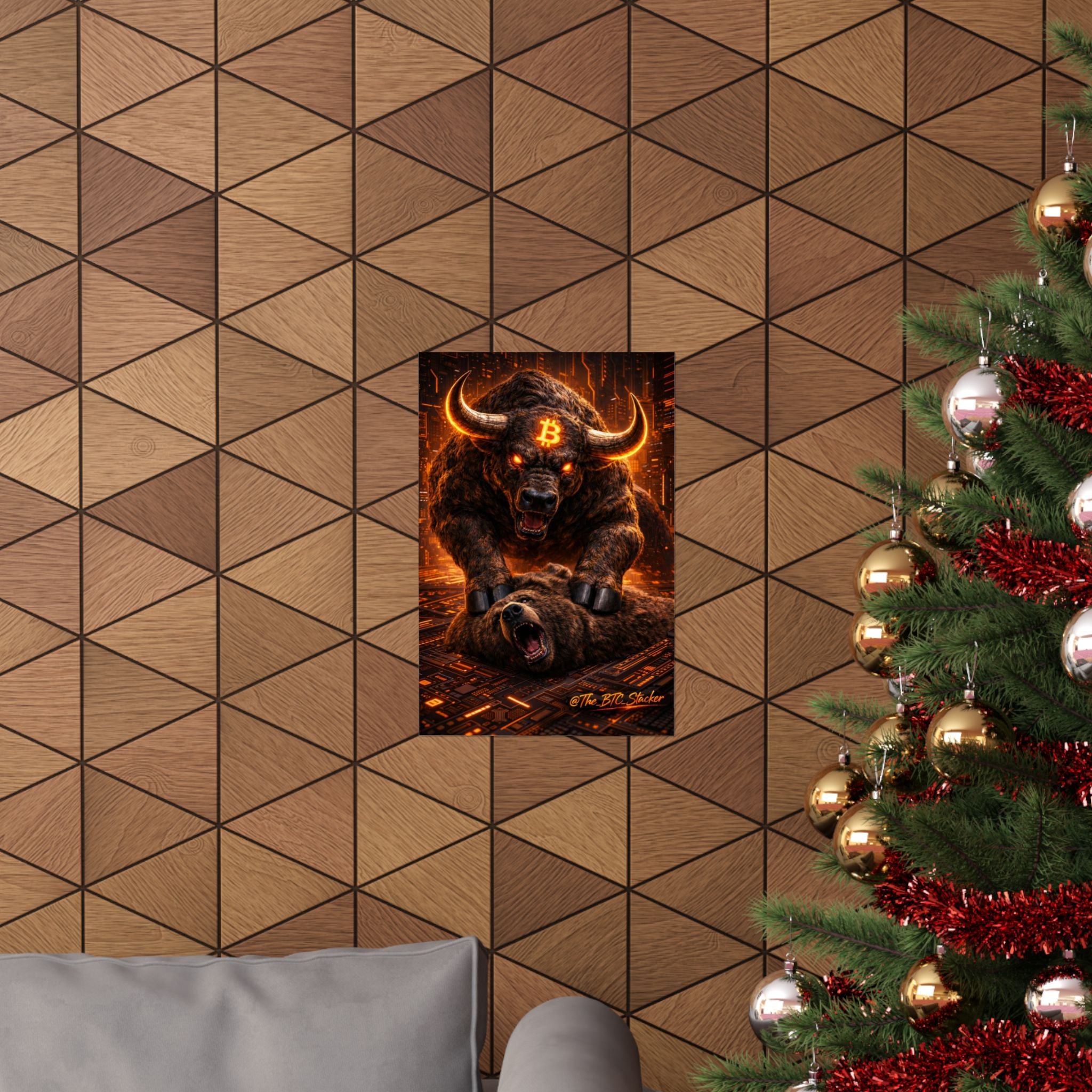 Bulls vs Bears Matte Vertical Posters