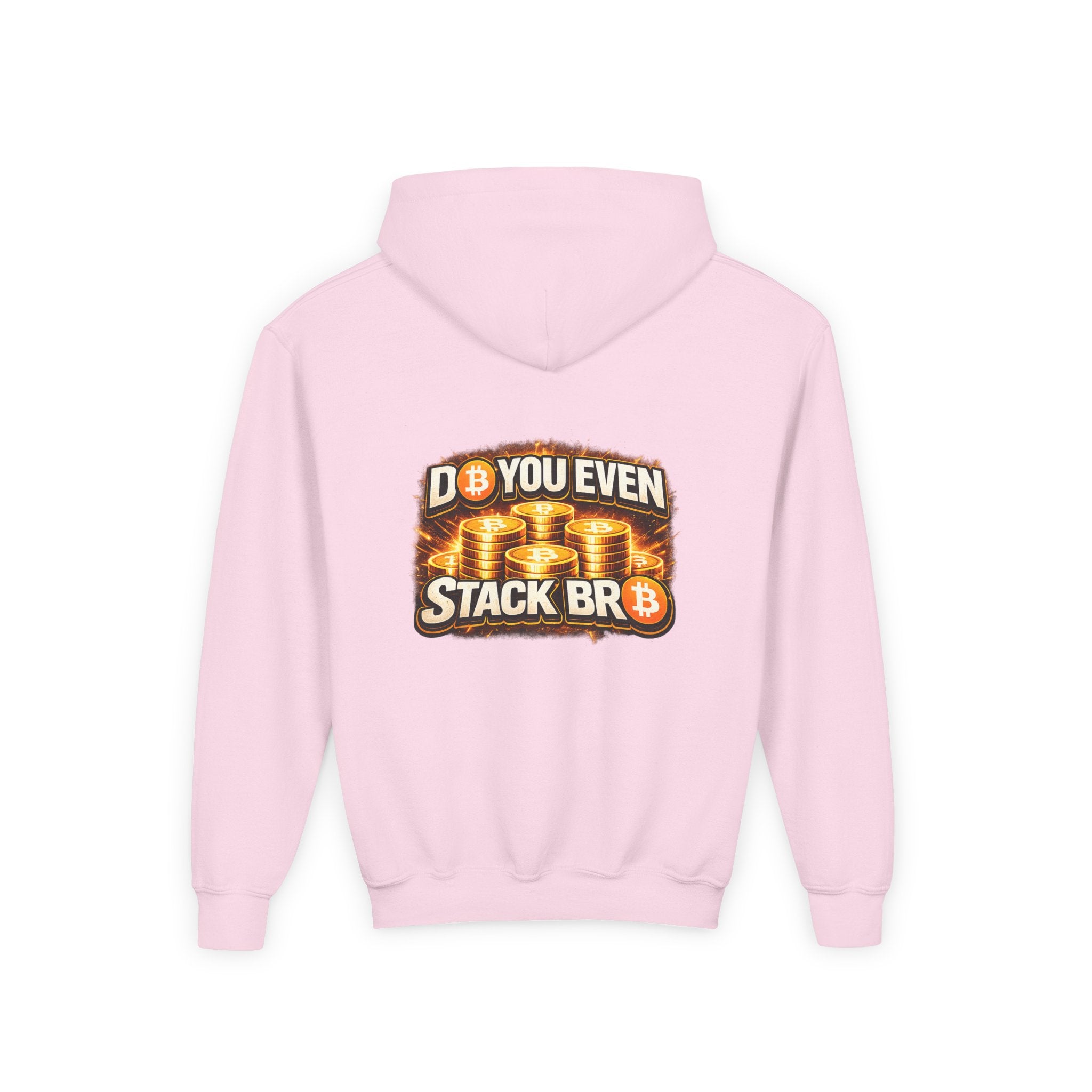 Bitcoin Logo Double Sided Youth Heavy Blend Hooded Sweatshirt