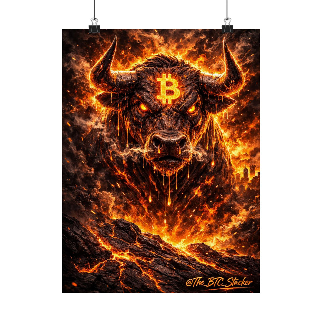 Bitcoin Bull Matte Vertical Posters