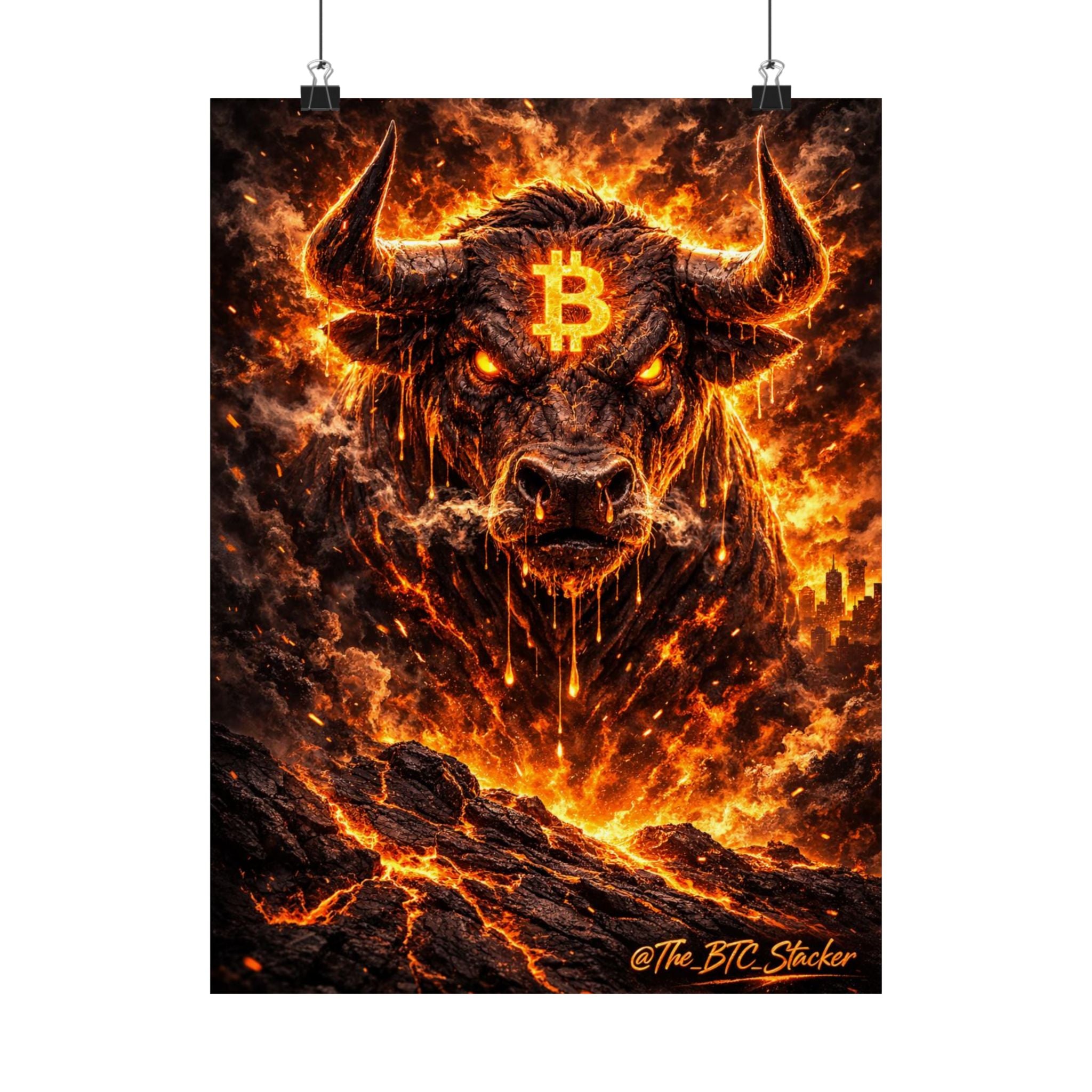 Bitcoin Bull Matte Vertical Posters