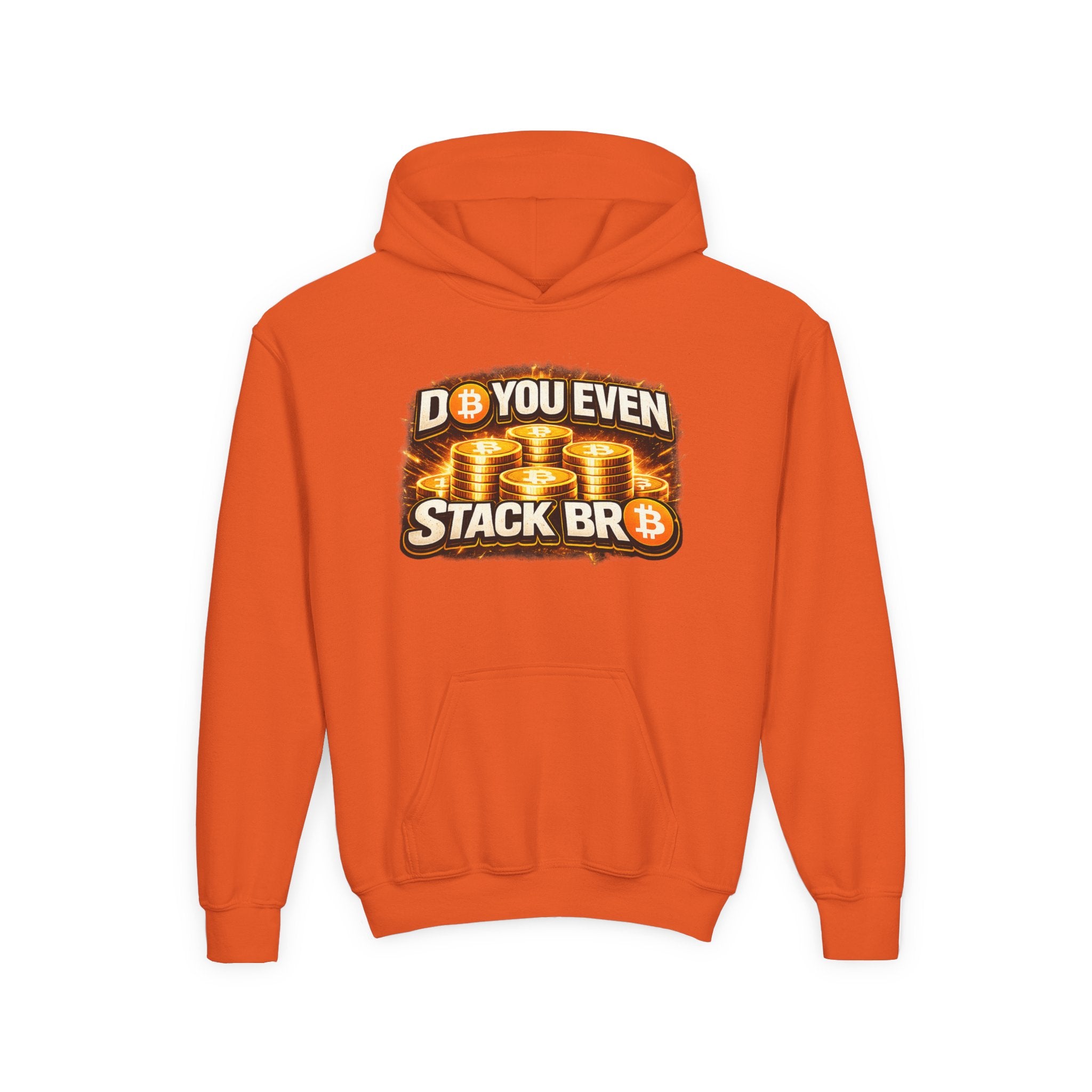 Do You Even Stack Bro Double Sided Youth Heavy Blend Hooded Sweatshirt