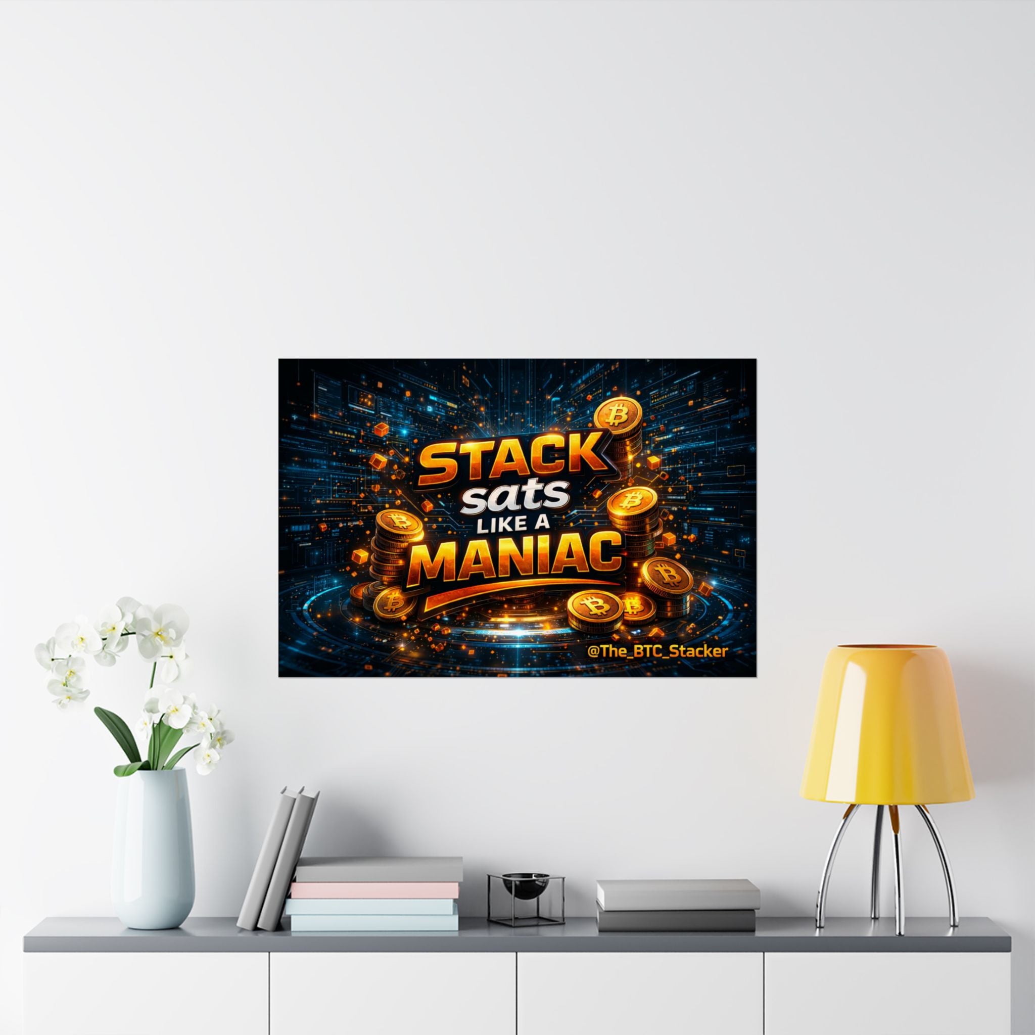 Cyber Bitcoin Matte Horizontal Posters