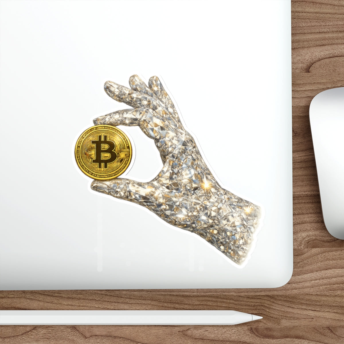 Diamond Hand Bitcoin Die-Cut Stickers