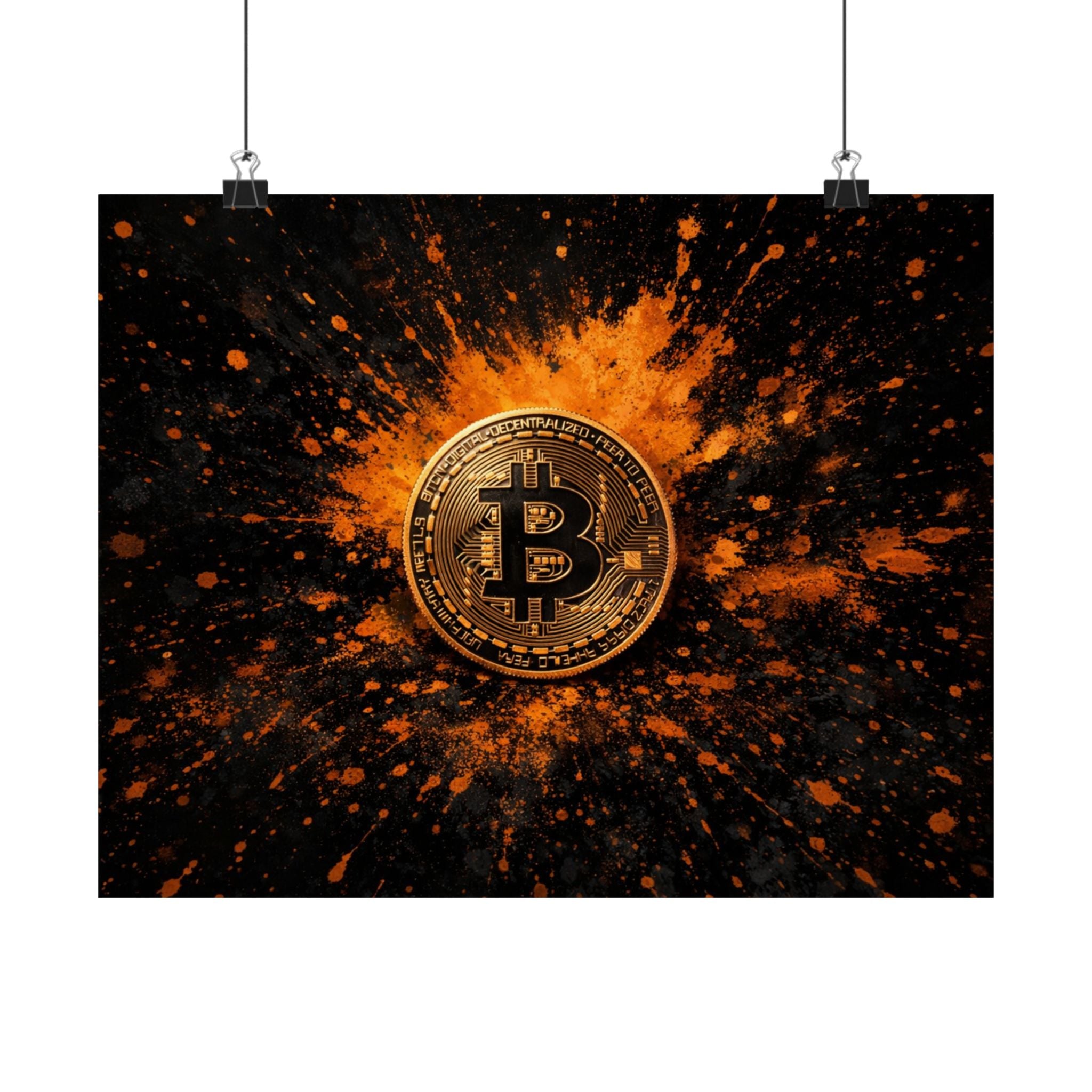 Bitcoin Full Art Matte Horizontal Posters