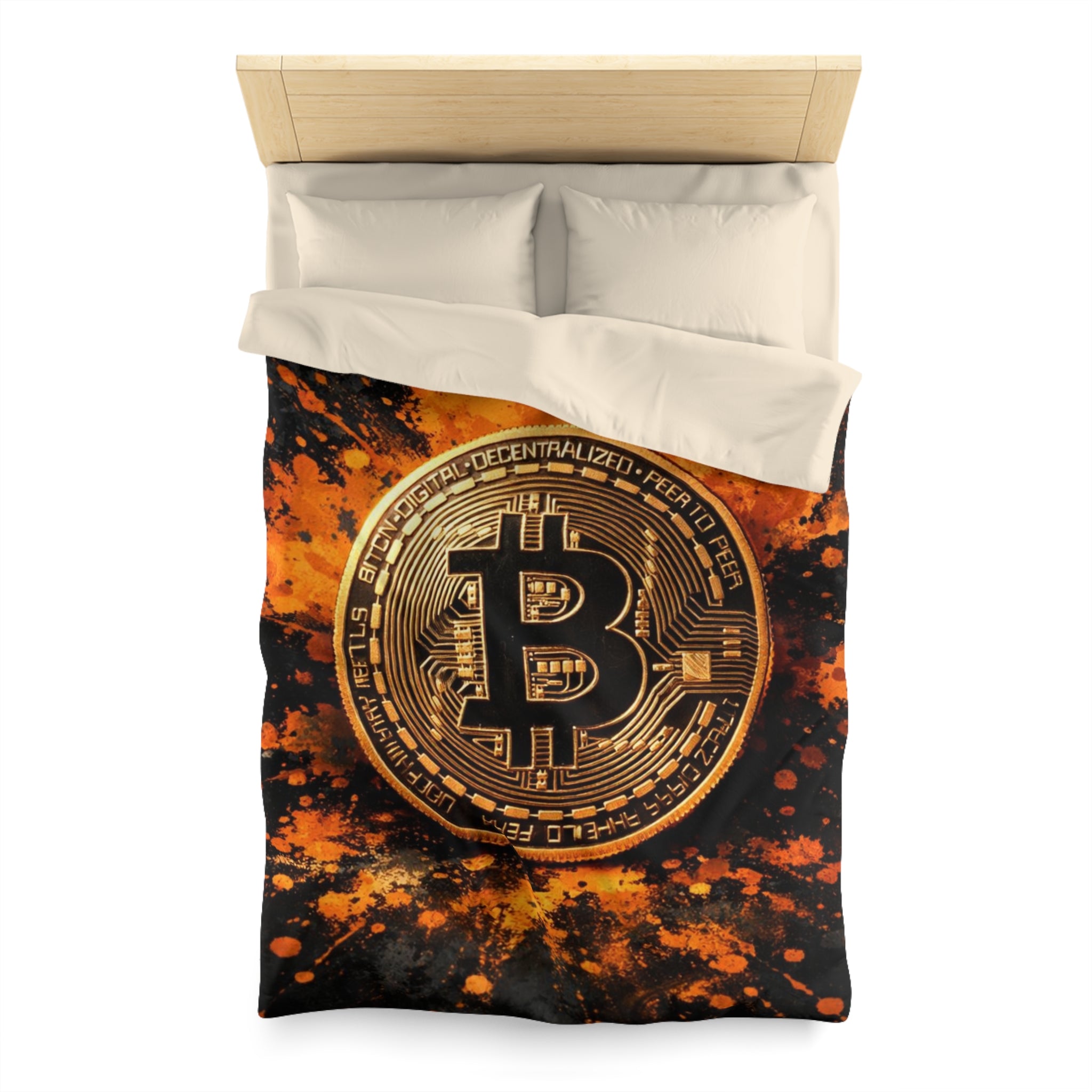 Bitcoin Full Art Microfiber Duvet Cover