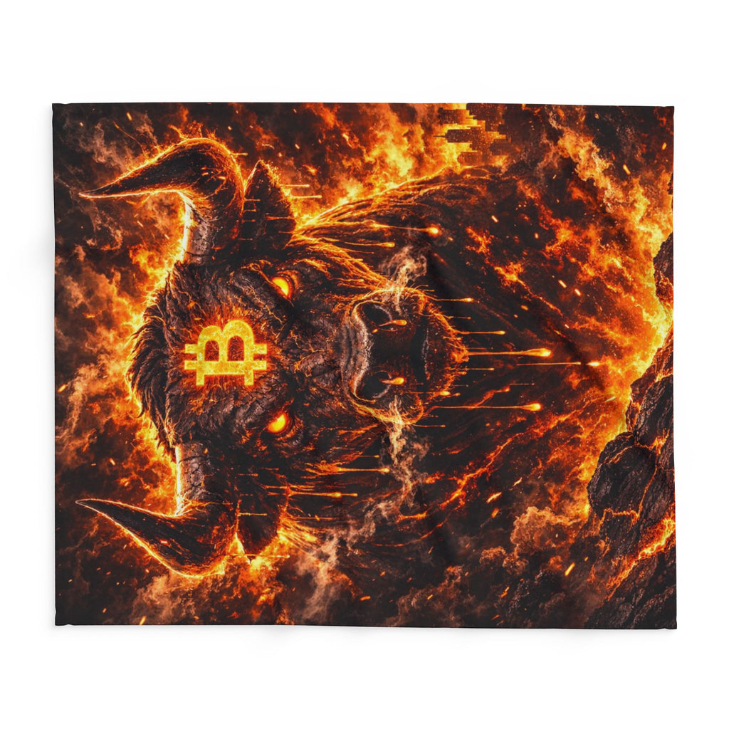Bitcoin Bull Arctic Fleece Blanket