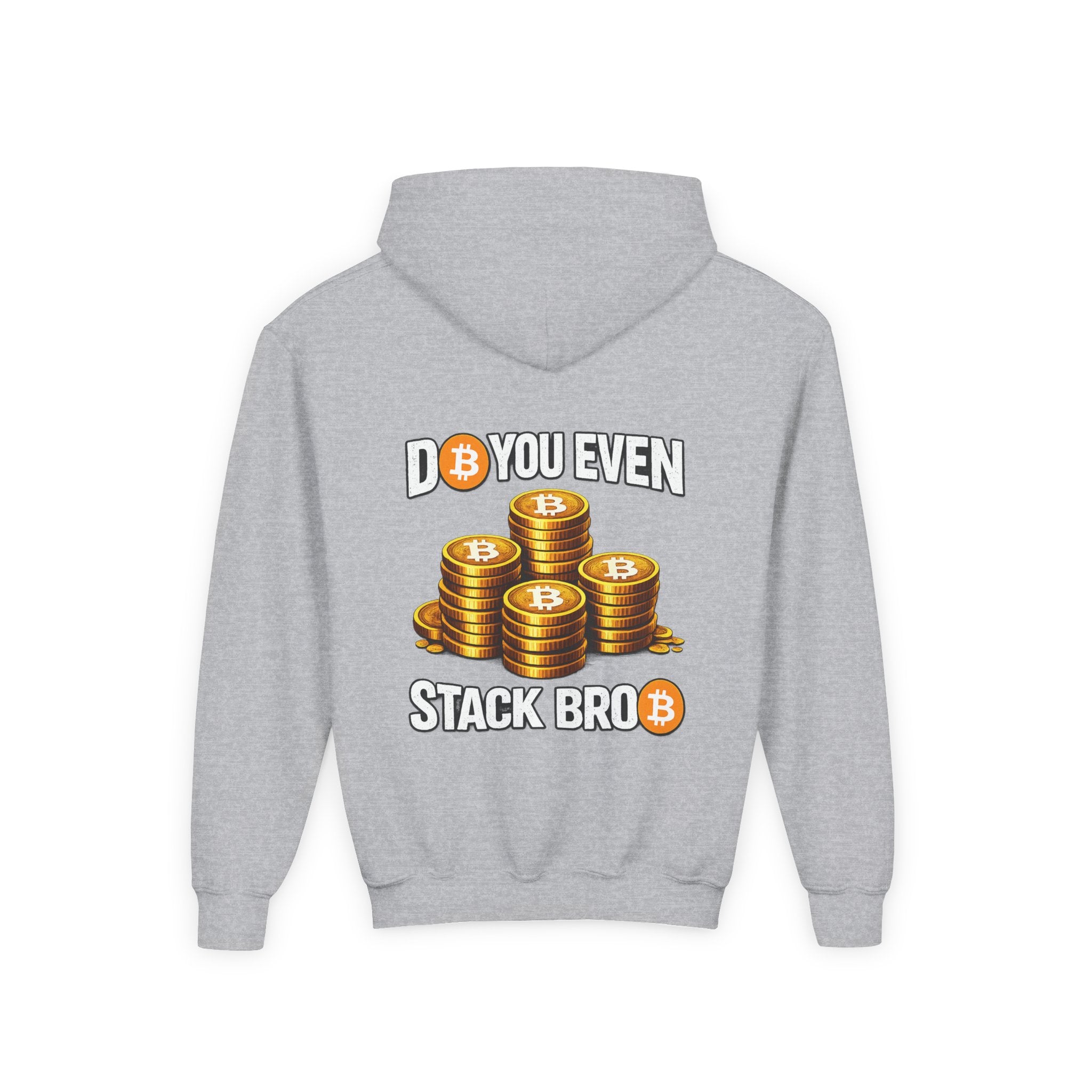 Do You Even Stack Bro Double Sided Youth Heavy Blend Hooded Sweatshirt