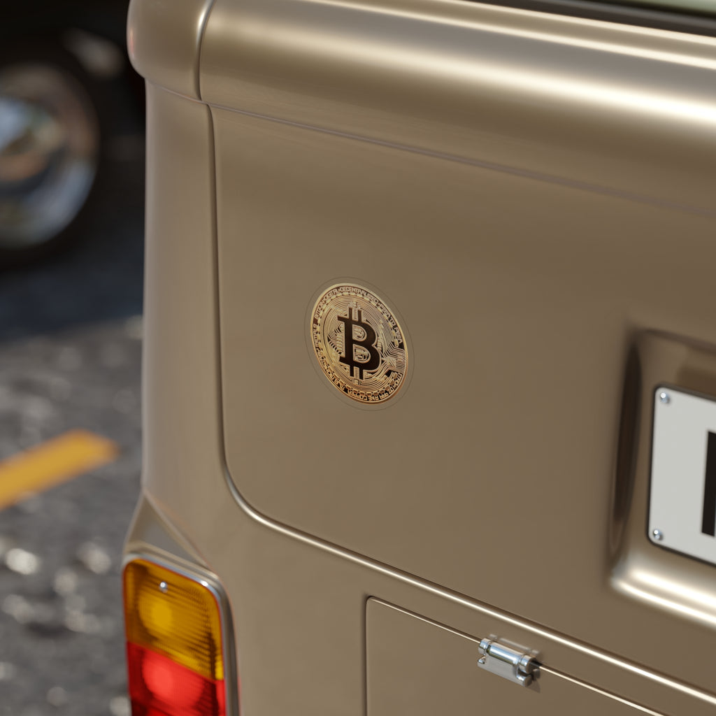 Bitcoin Transparent Outdoor Stickers, Die-Cut, 1pc