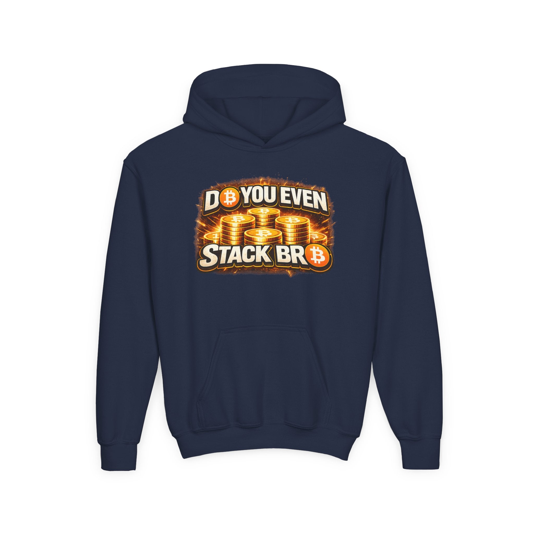 Do You Even Stack Bro Double Sided Youth Heavy Blend Hooded Sweatshirt