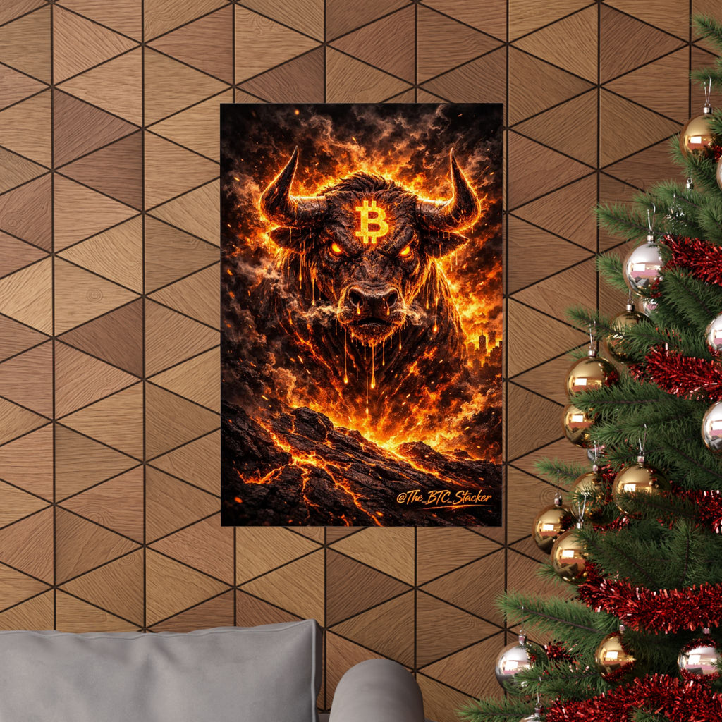Bitcoin Bull Matte Vertical Posters