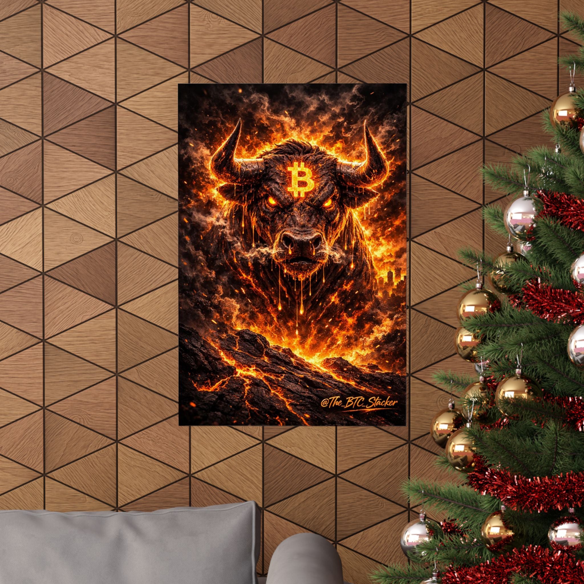 Bitcoin Bull Matte Vertical Posters