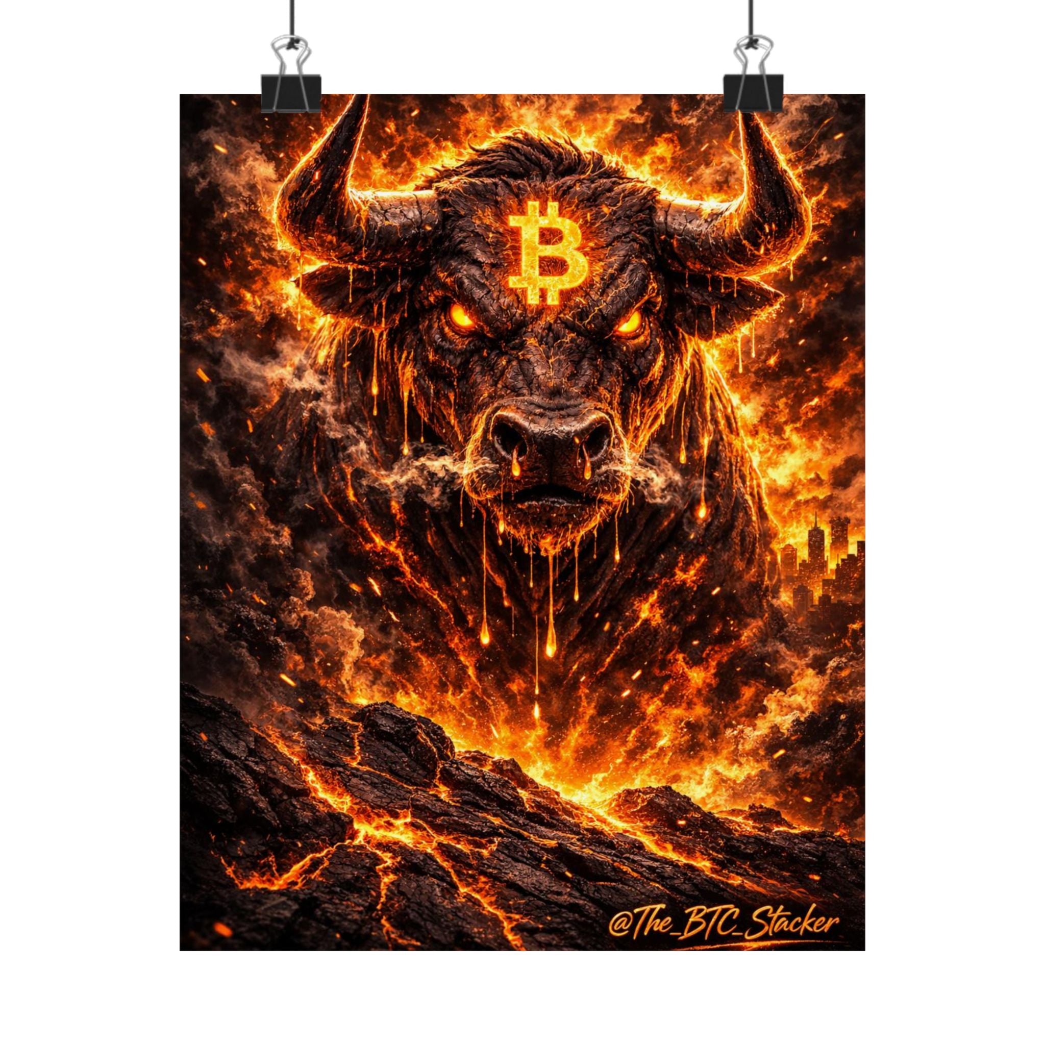 Bitcoin Bull Matte Vertical Posters