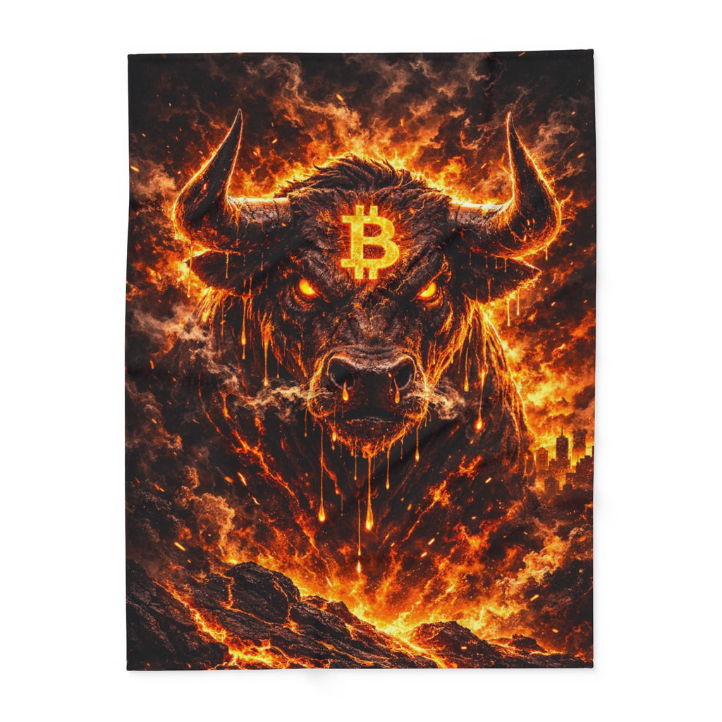Bitcoin Bull Arctic Fleece Blanket