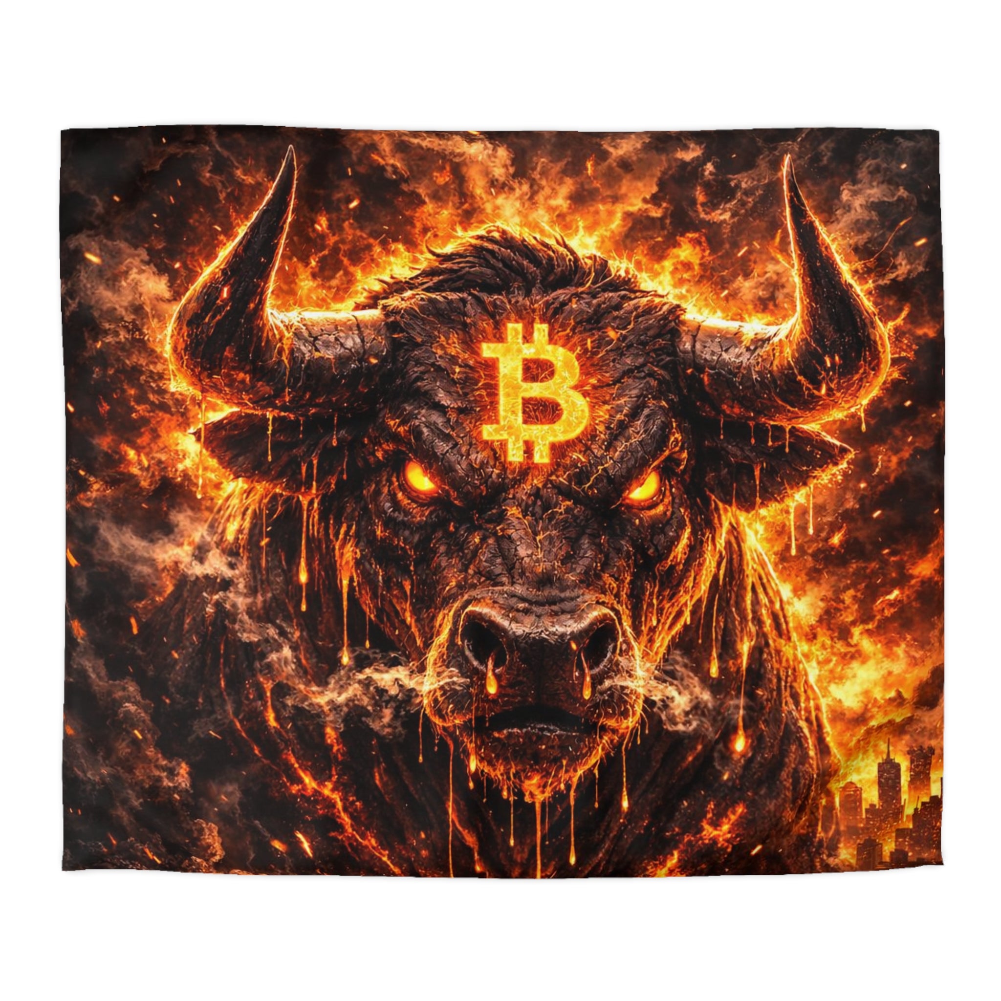 Bitcoin Bull Microfiber Duvet Cover