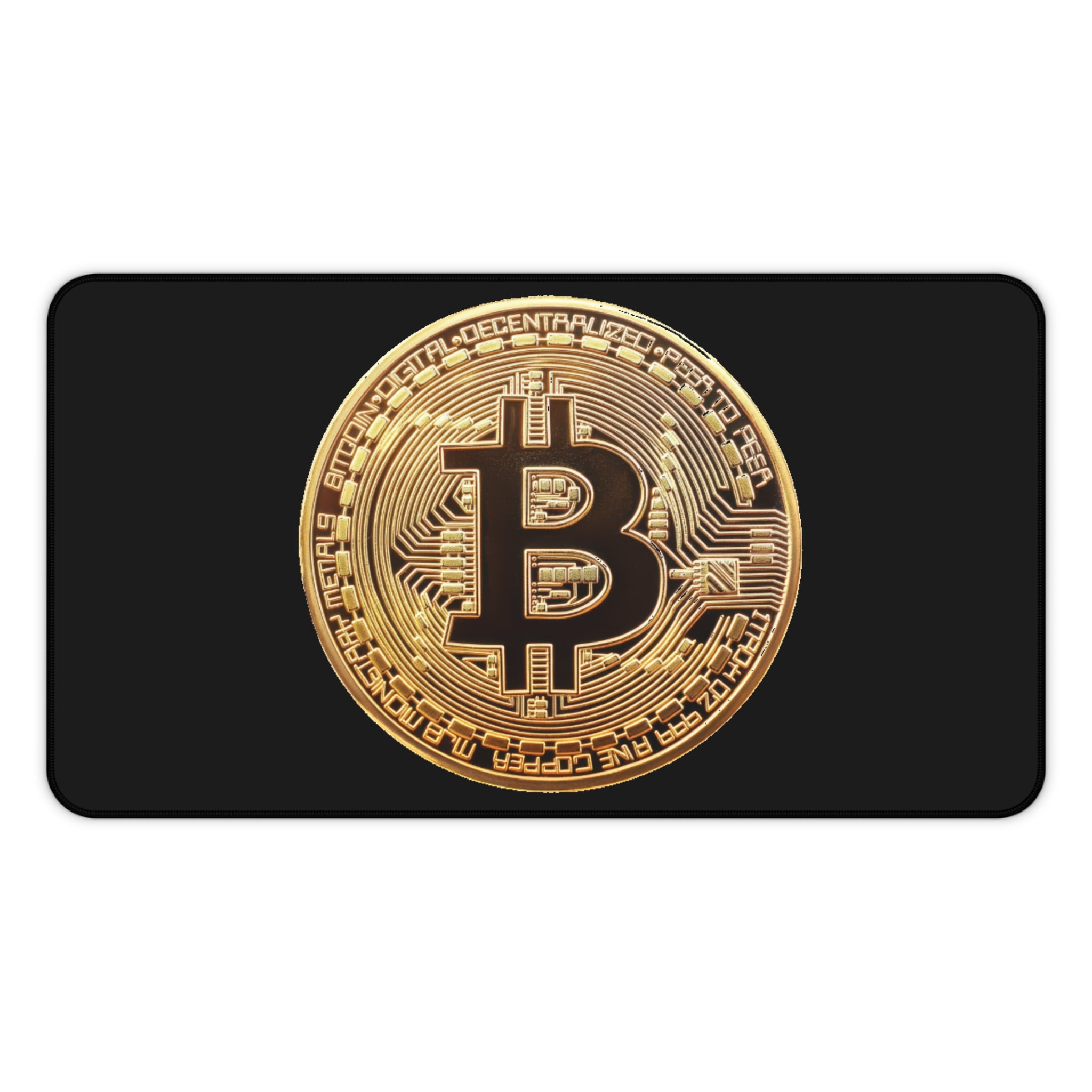 Bitcoin Black Desk Mat