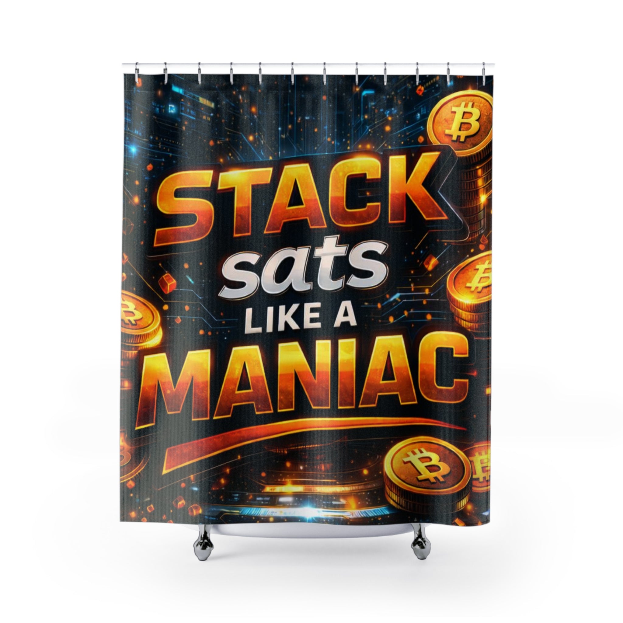 Stack like a Maniac Abstract Shower Curtains