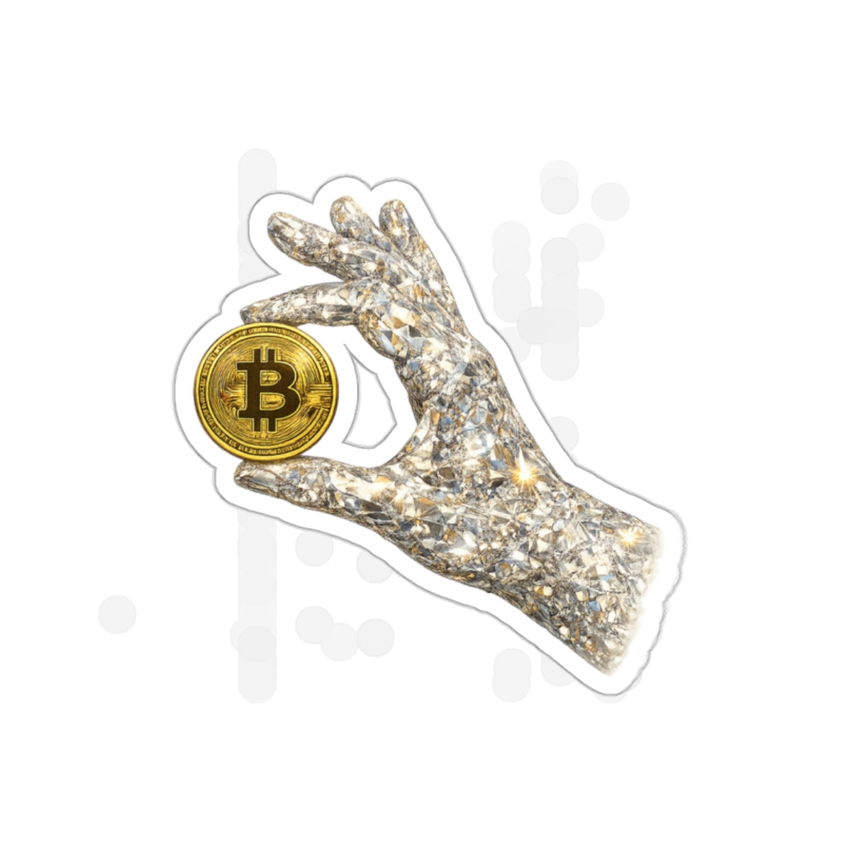 Diamond Hand Bitcoin Die-Cut Stickers