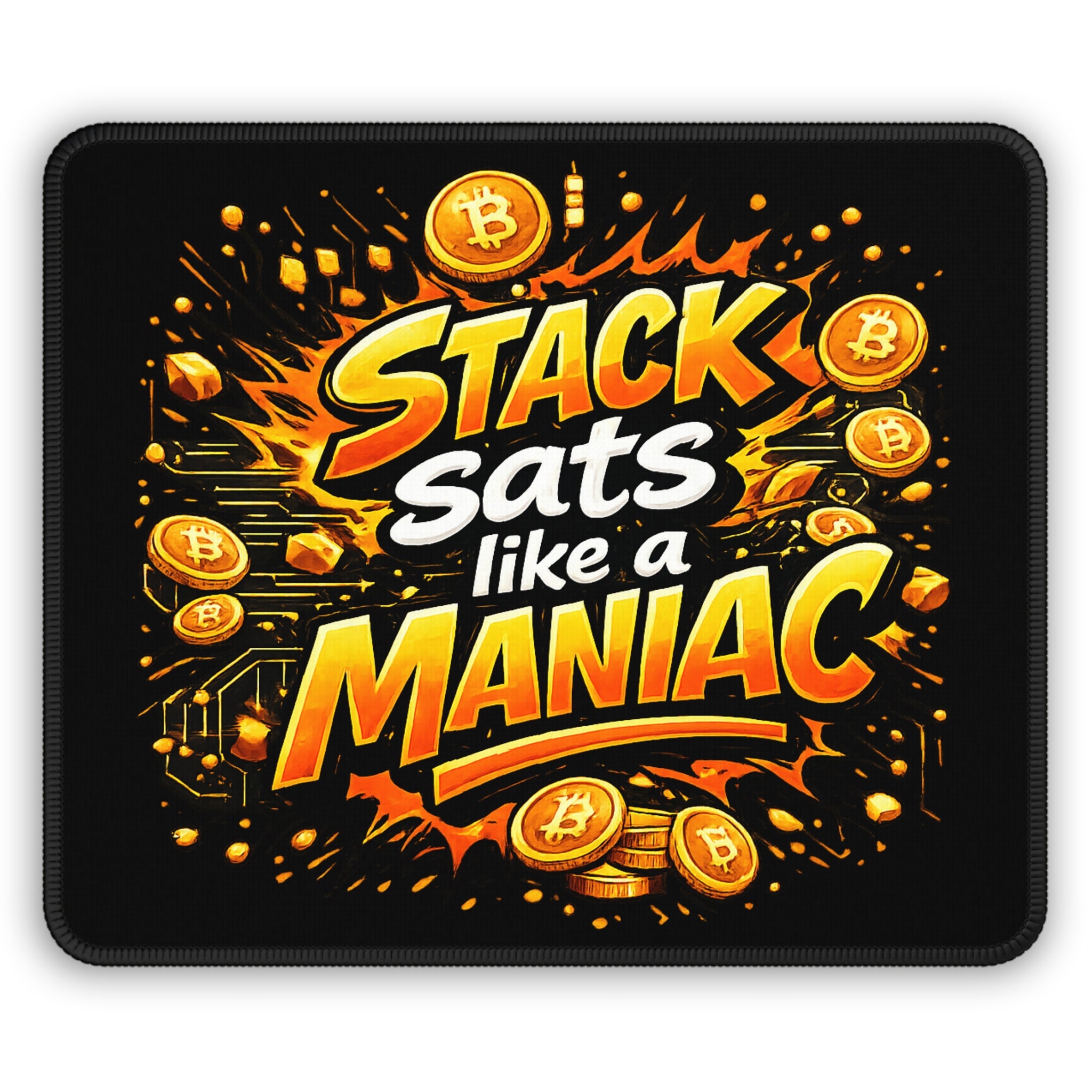 Stack Sats Abstract Gaming Mouse Pad