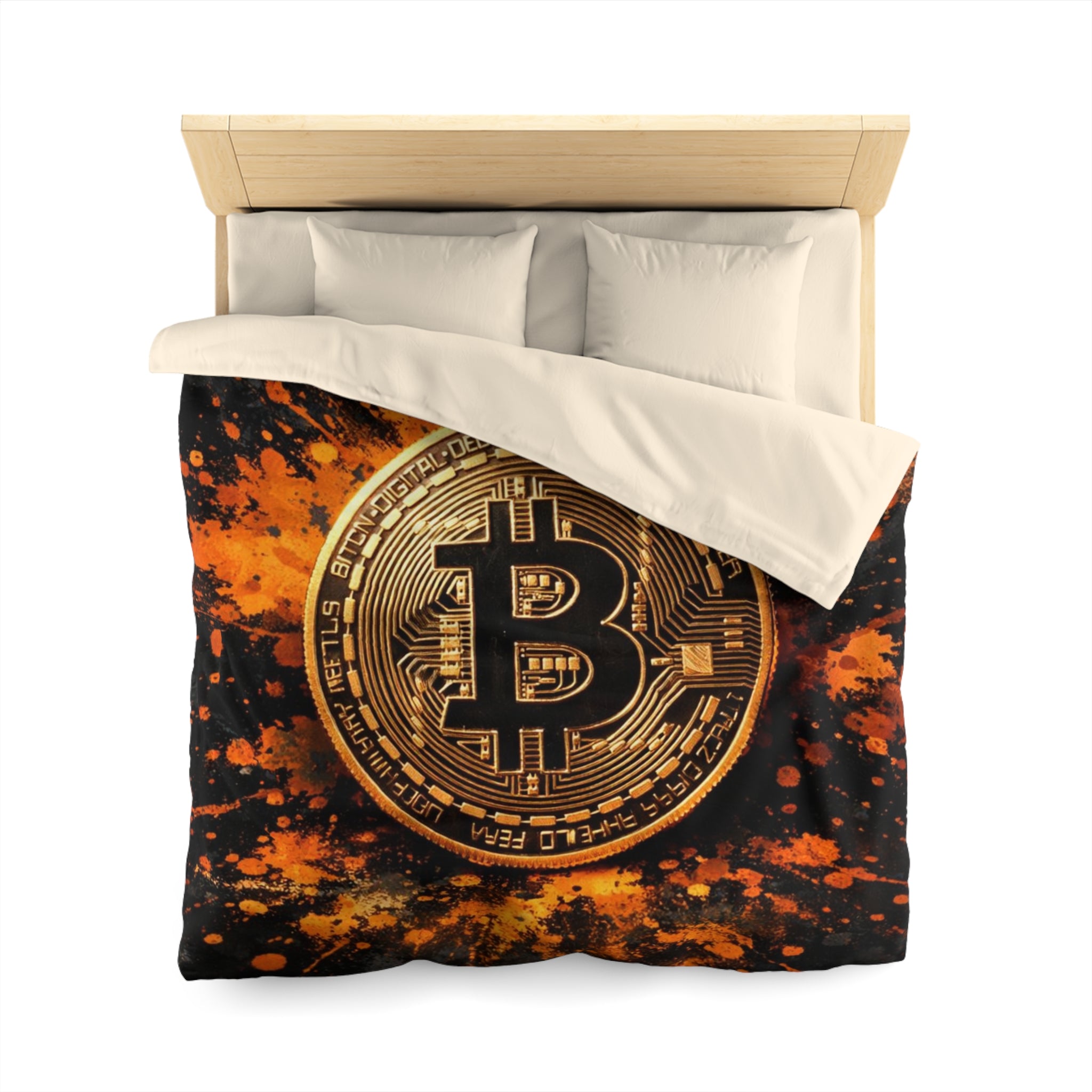 Bitcoin Full Art Microfiber Duvet Cover